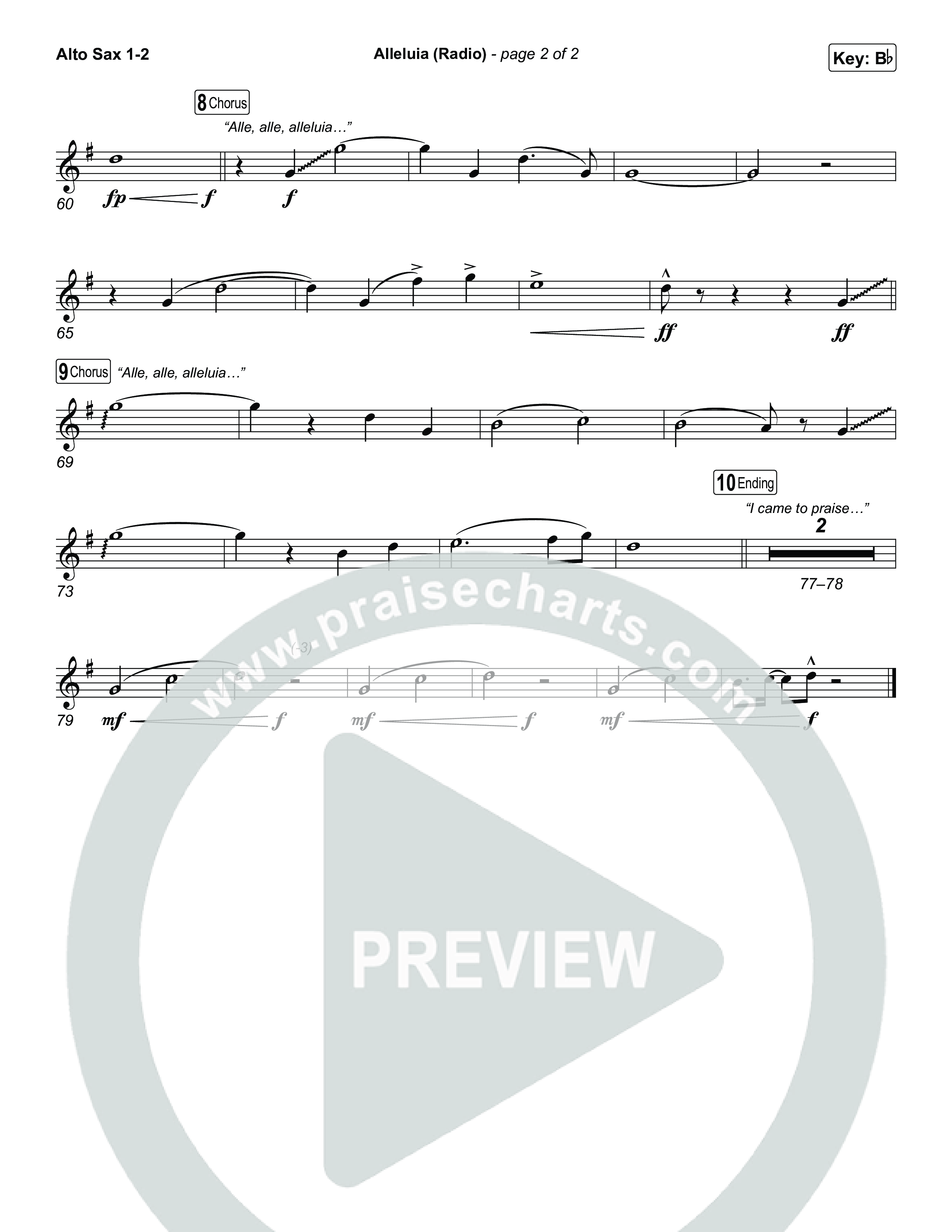 Alleluia (Radio) Sax Pack (Elevation Worship)