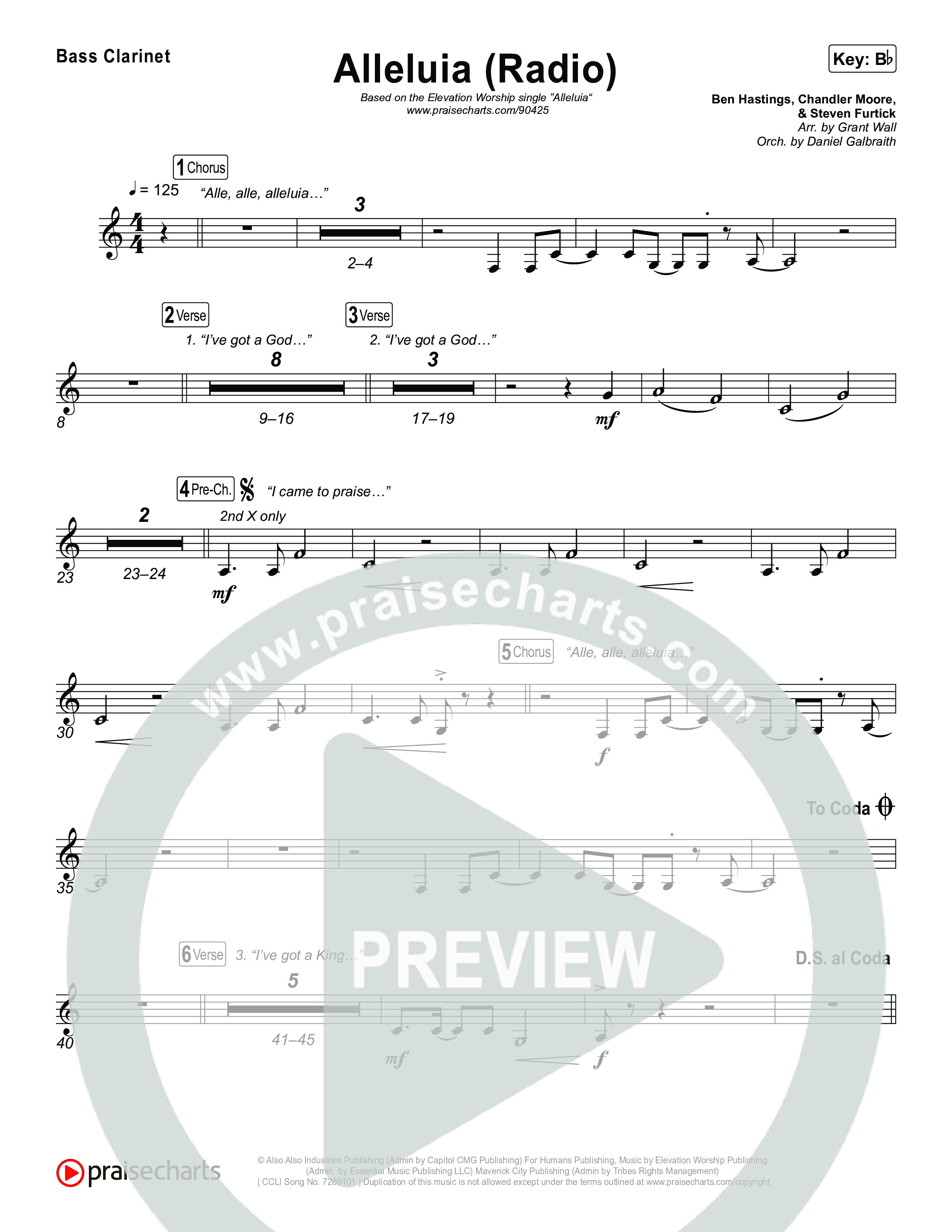 Alleluia (Radio) Clarinet 1,2 (Elevation Worship)