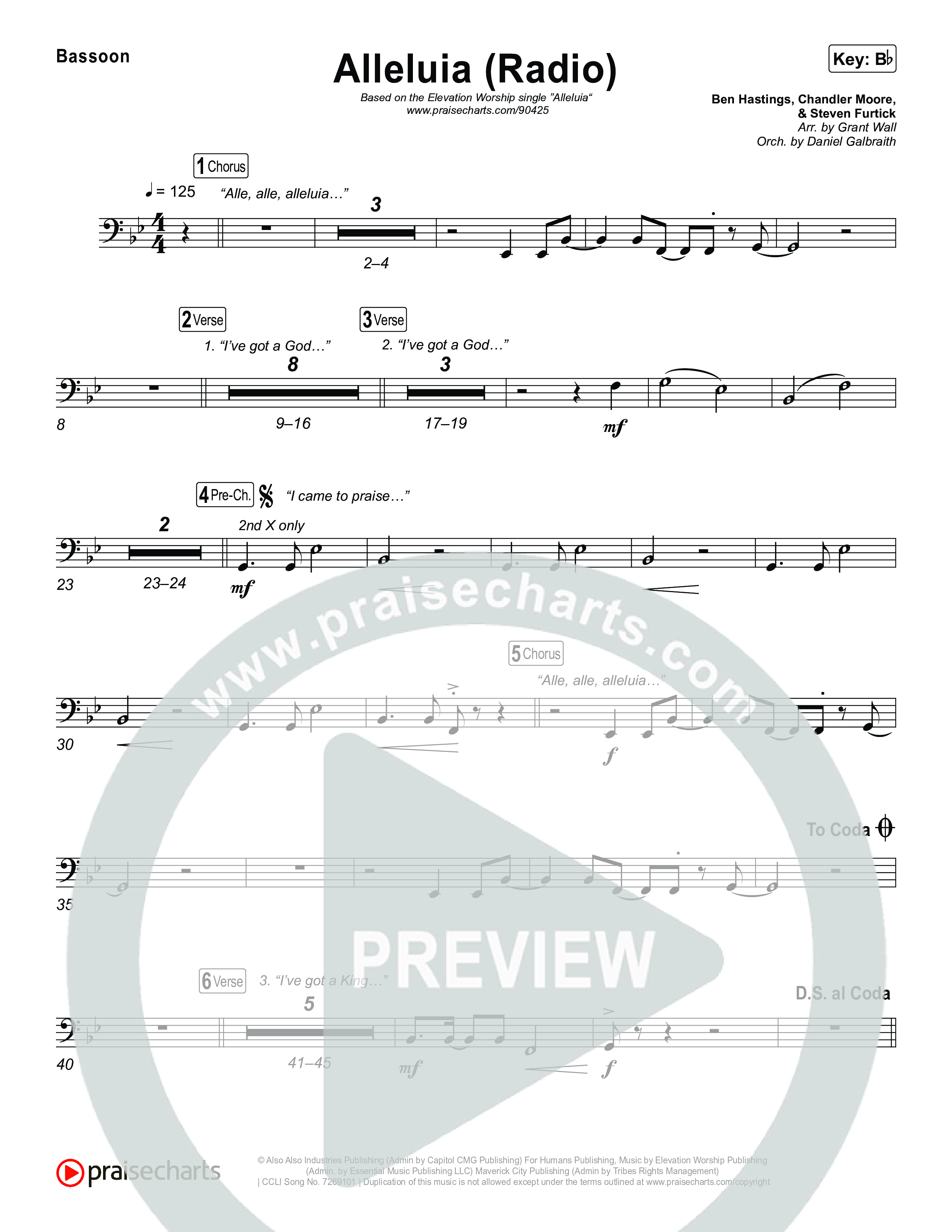 Alleluia (Radio) Bassoon (Elevation Worship)