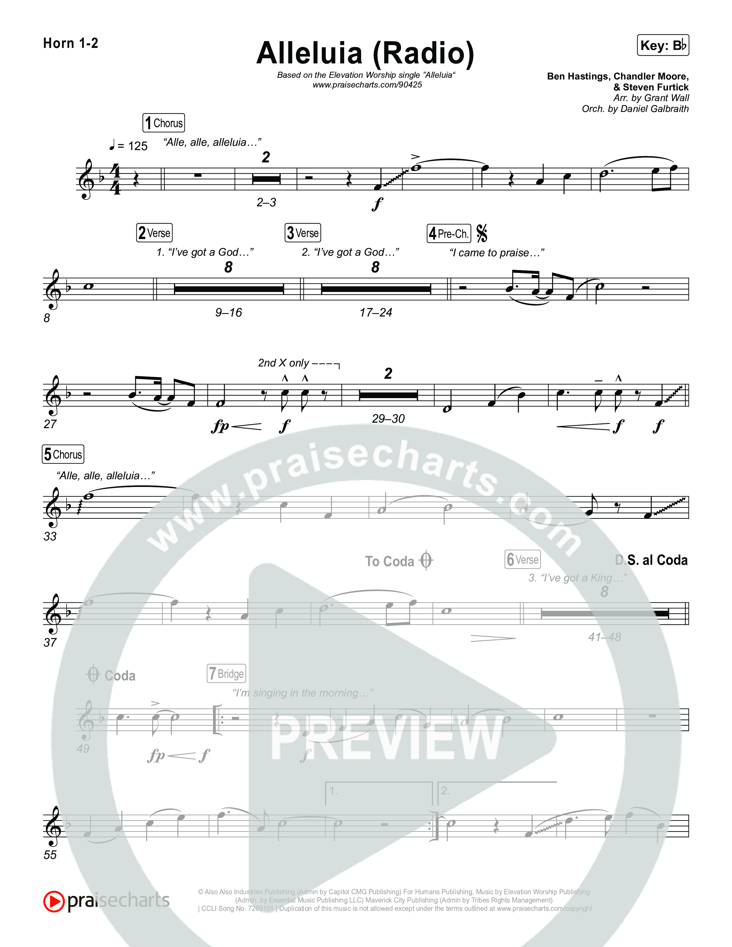 Alleluia (Radio) French Horn 1,2 (Elevation Worship)