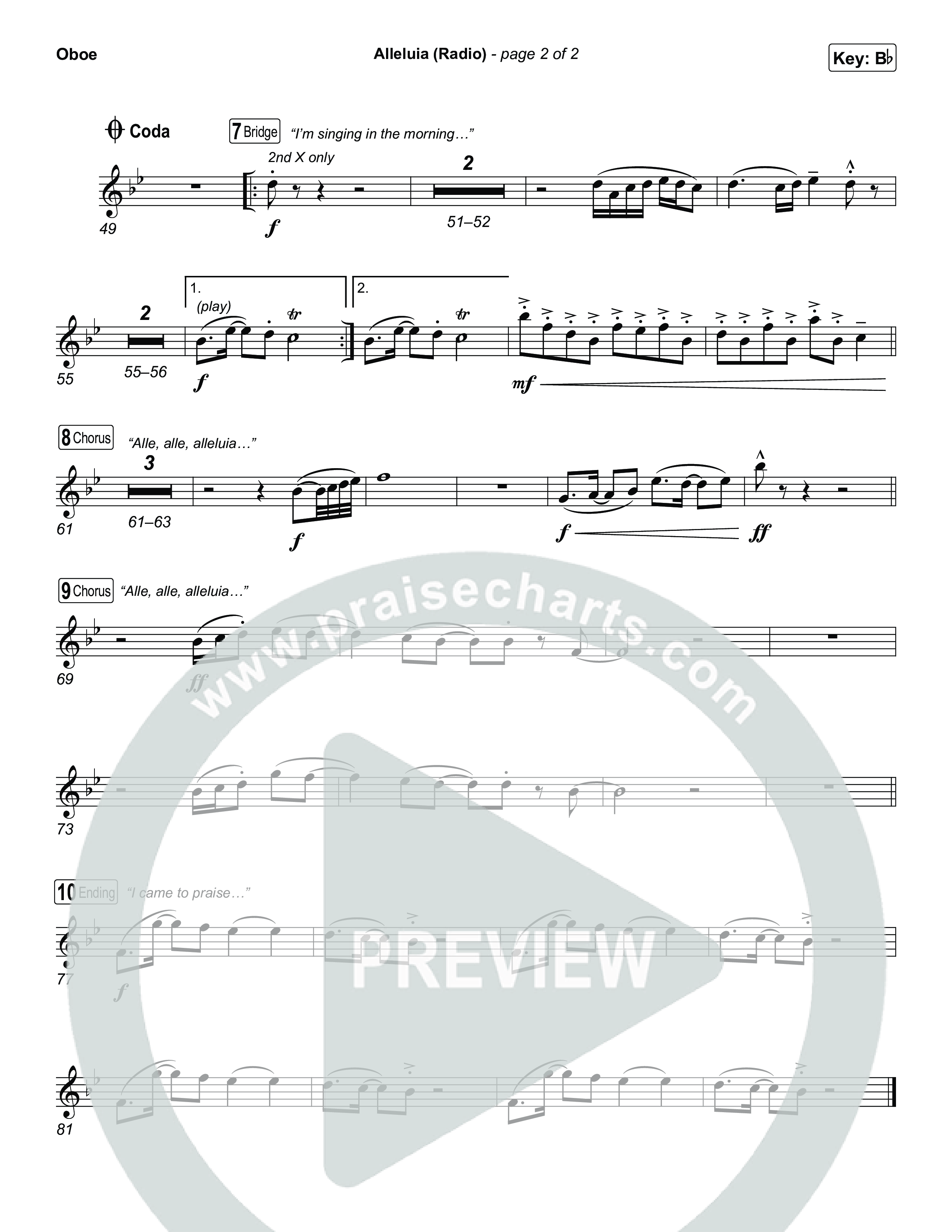 Alleluia (Radio) Oboe (Elevation Worship)