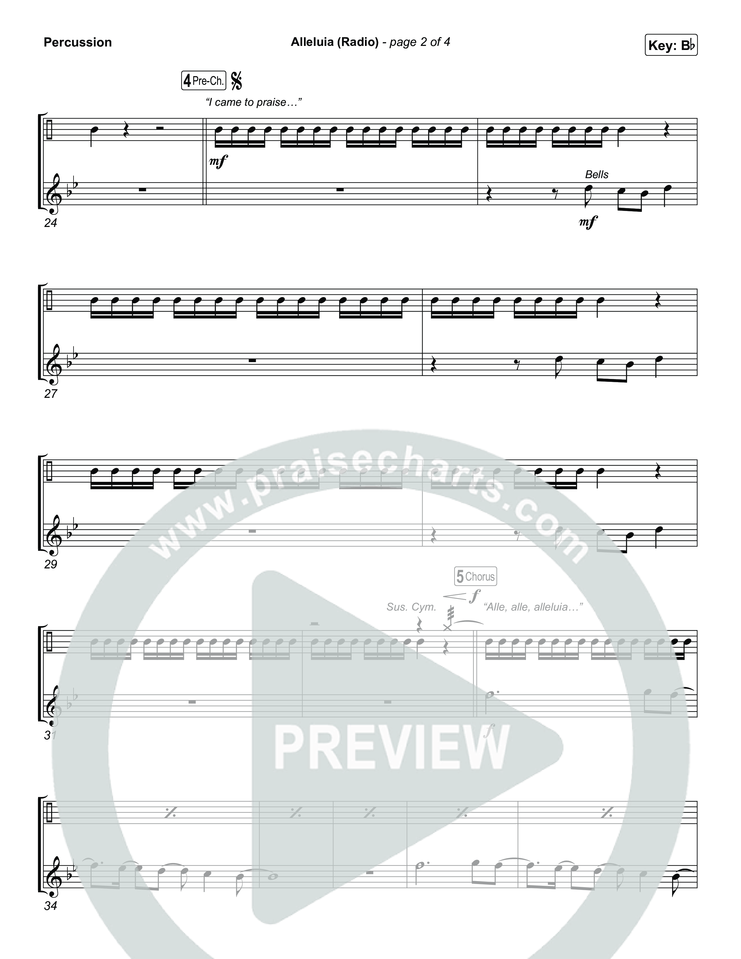 Alleluia (Radio) Percussion (Elevation Worship)