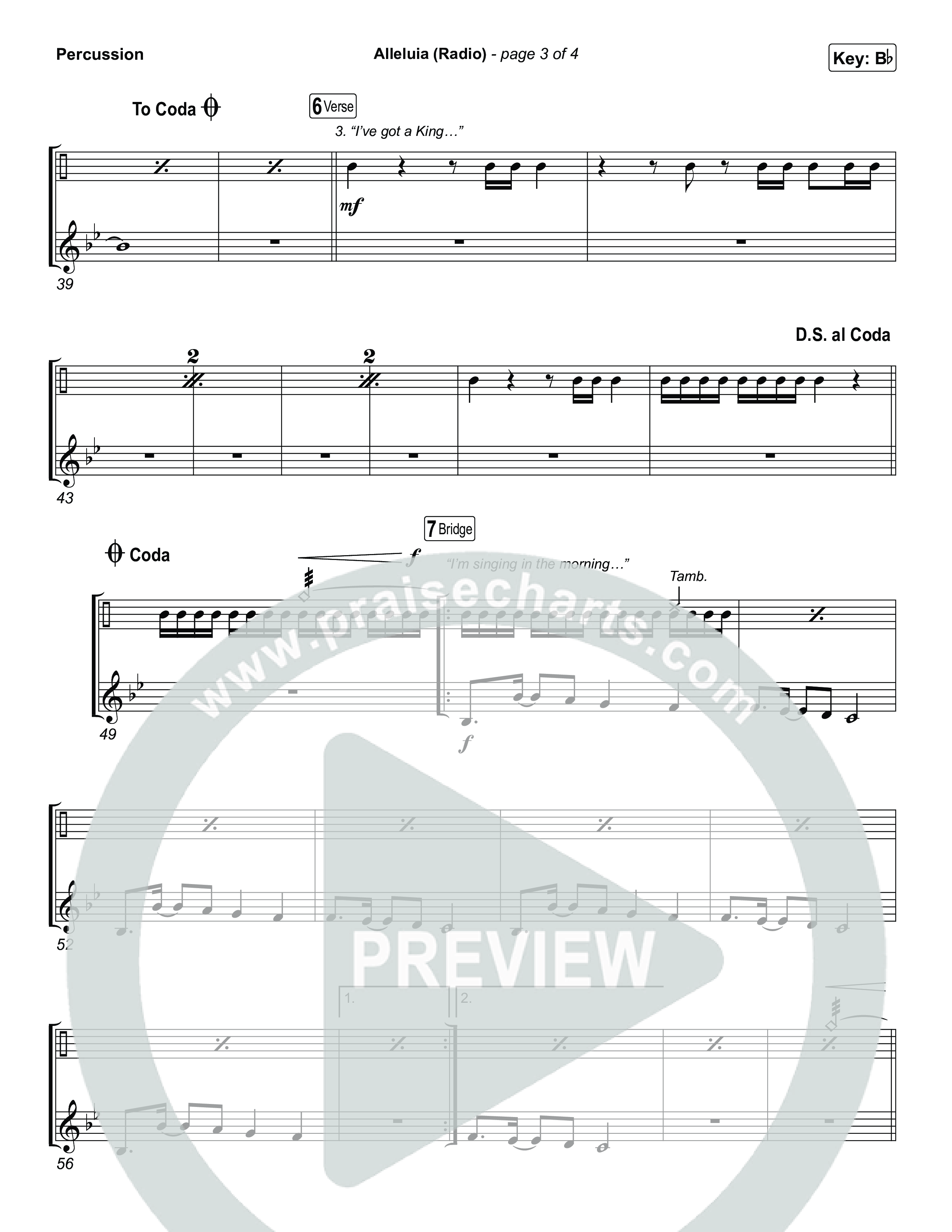 Alleluia (Radio) Percussion (Elevation Worship)