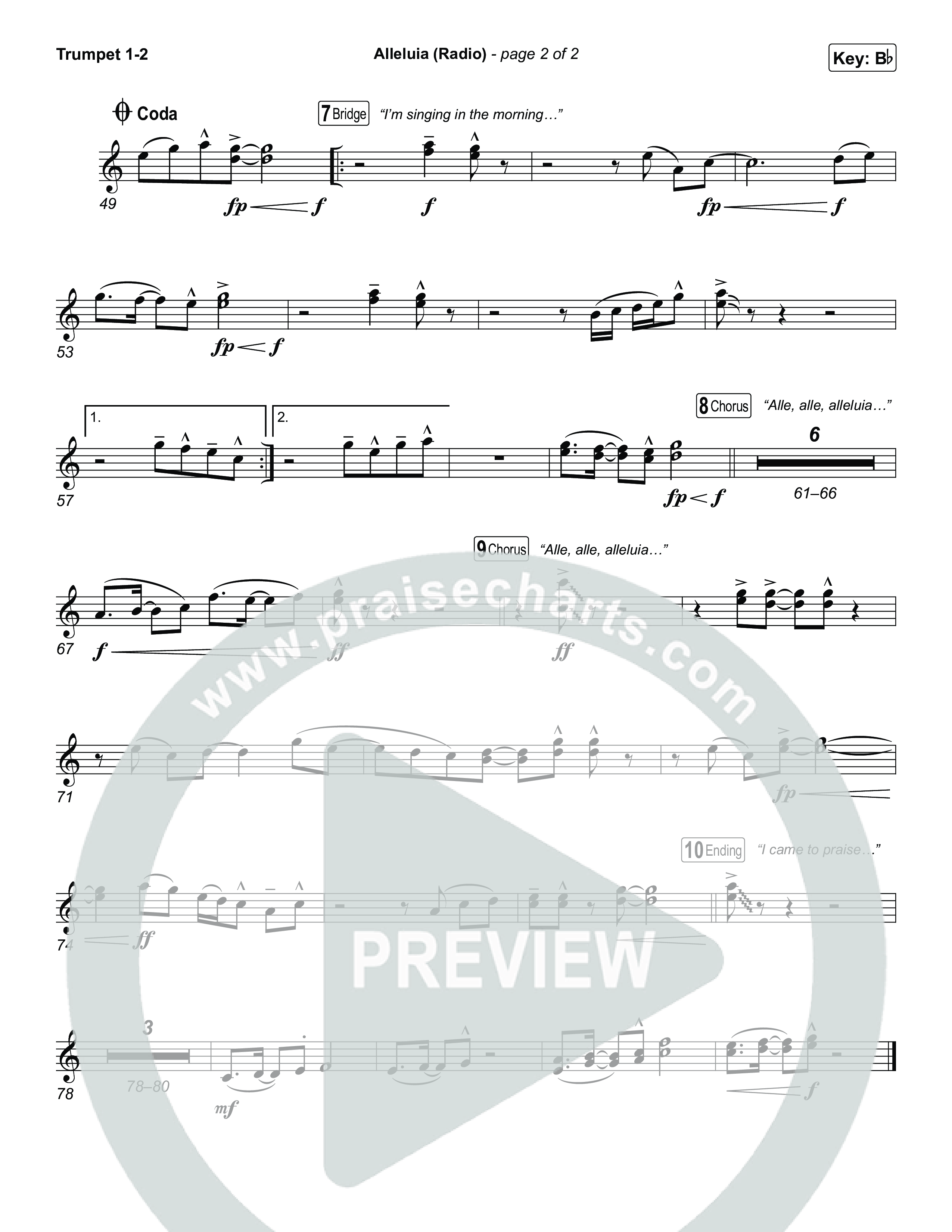 Alleluia (Radio) Trumpet 1,2 (Elevation Worship)