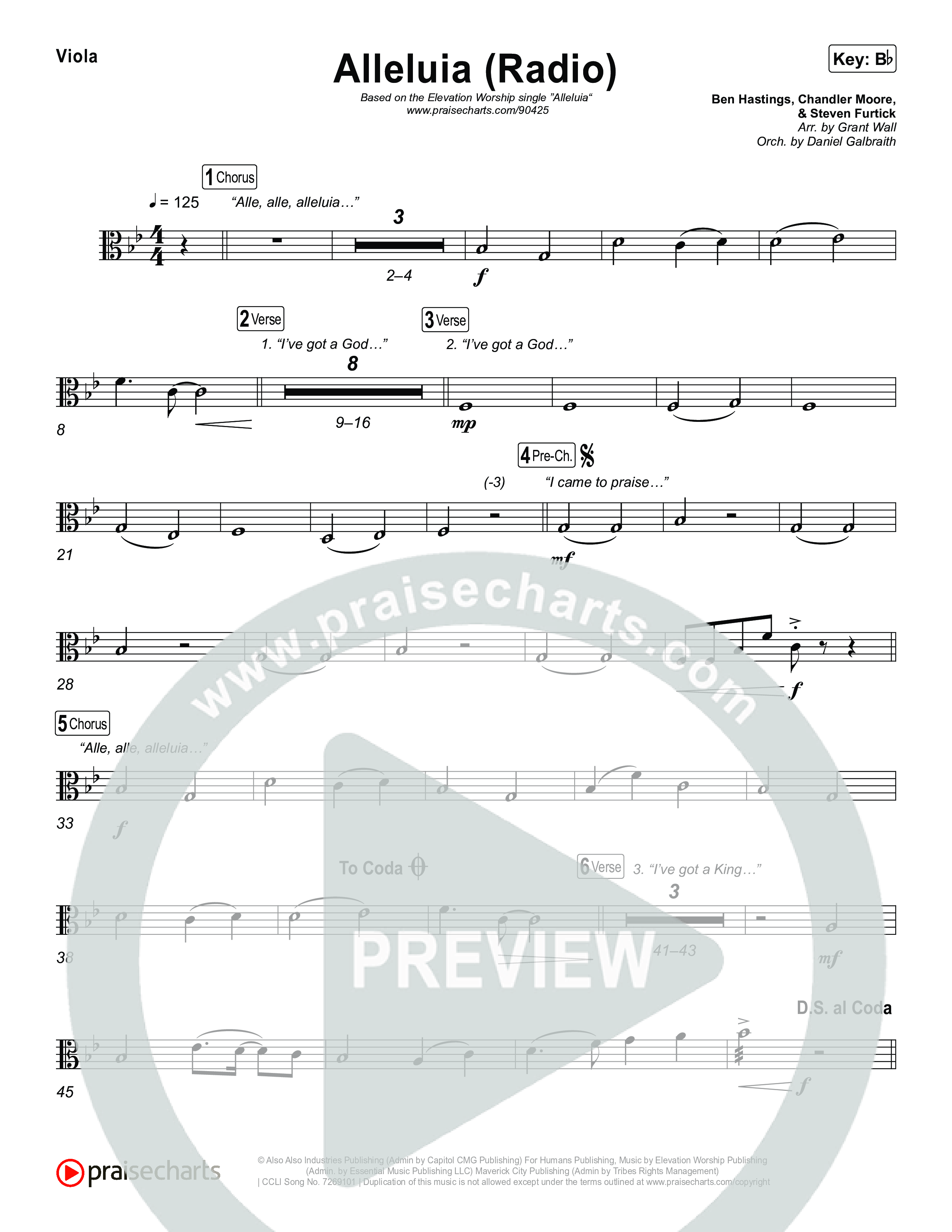 Alleluia (Radio) Viola (Elevation Worship)