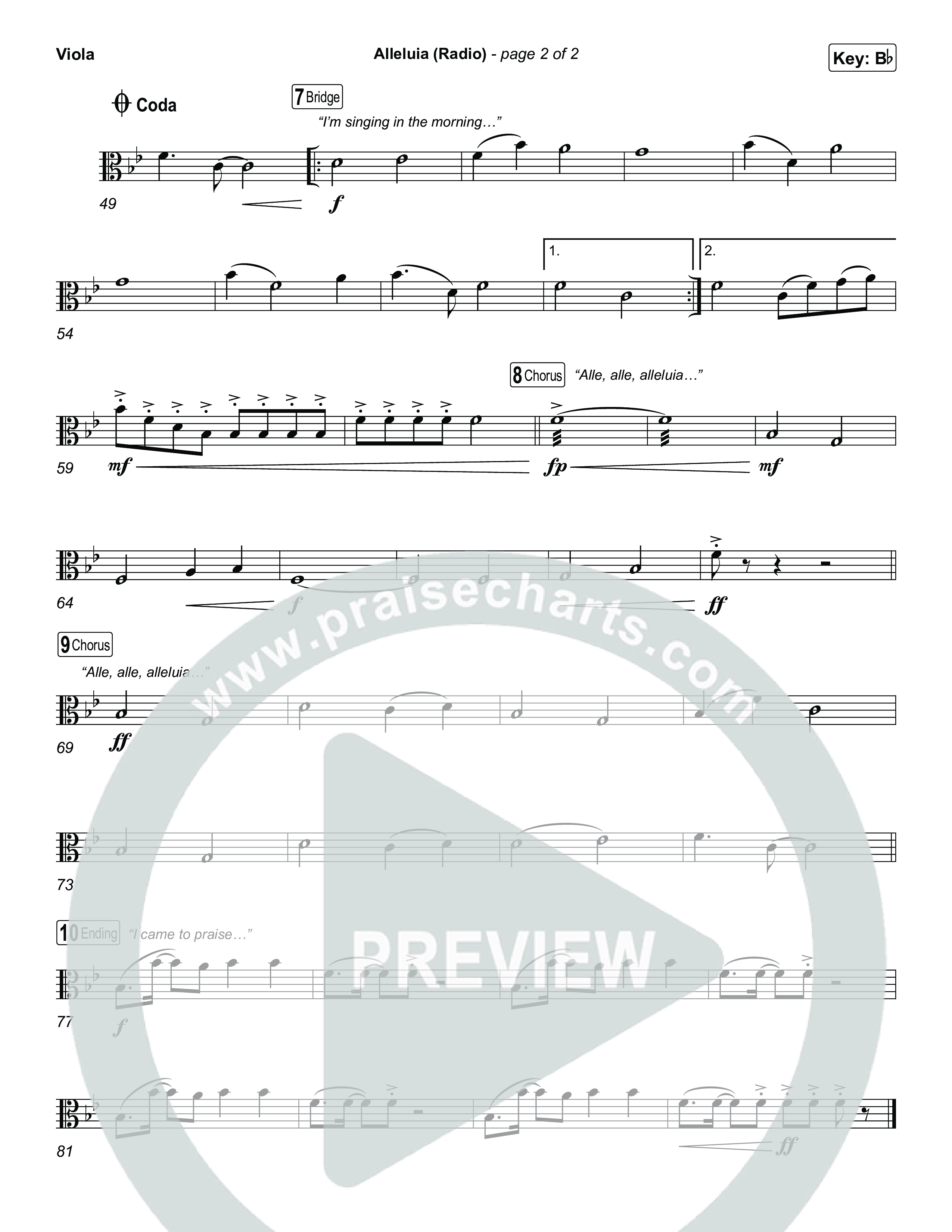 Alleluia (Radio) Viola (Elevation Worship)