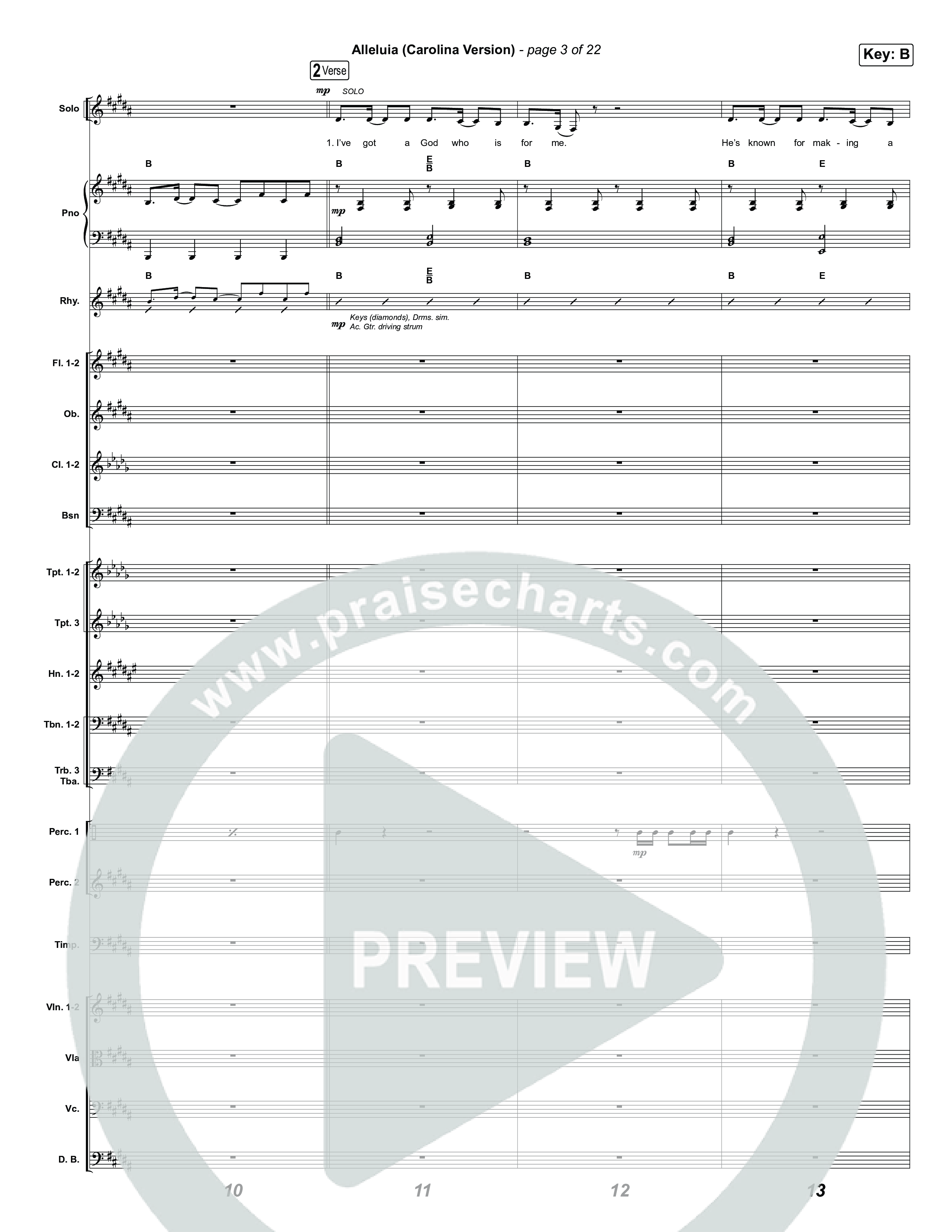 Alleluia (Carolina Version) Orchestration (Elevation Worship)