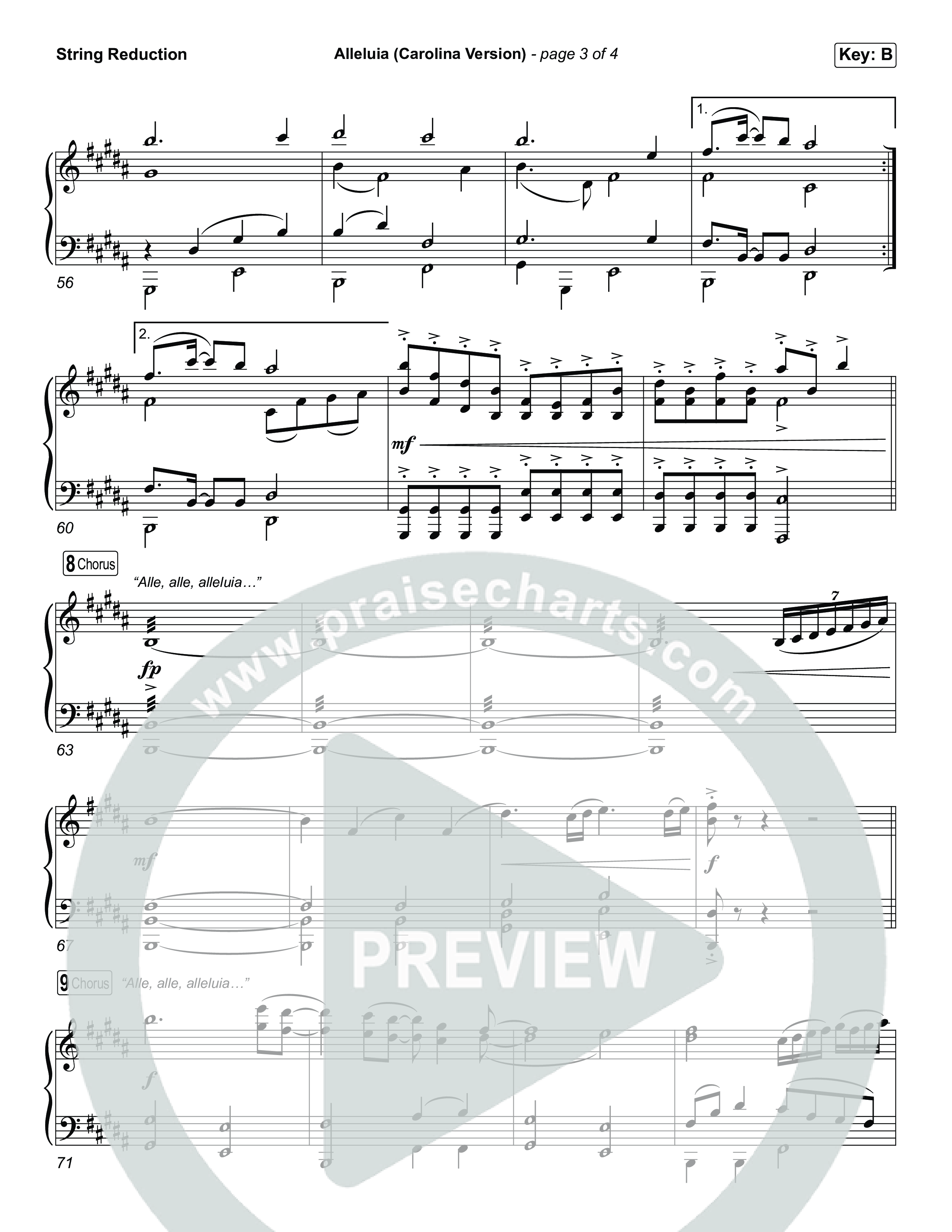 Alleluia (Carolina Version) String Reduction (Elevation Worship)