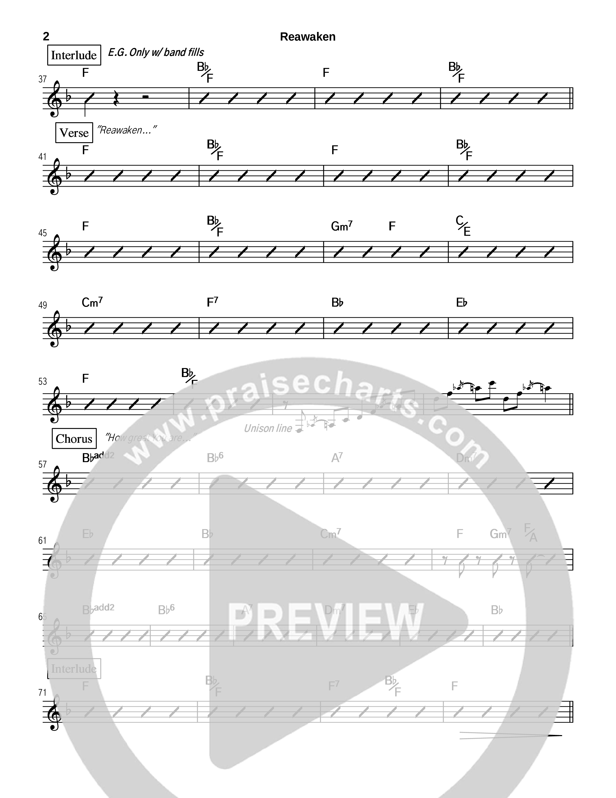 Reawaken Rhythm Chart (Tommy Walker)