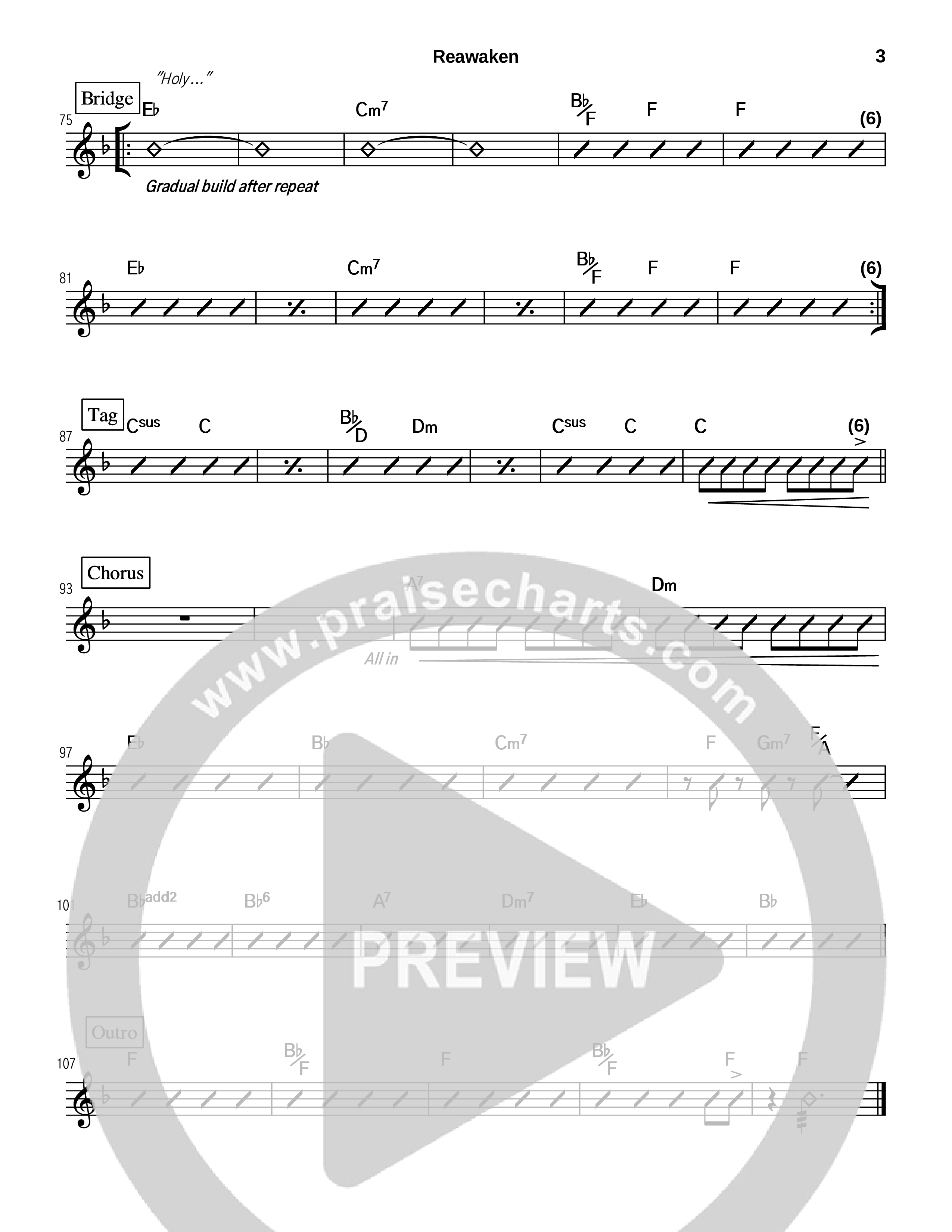Reawaken Rhythm Chart (Tommy Walker)