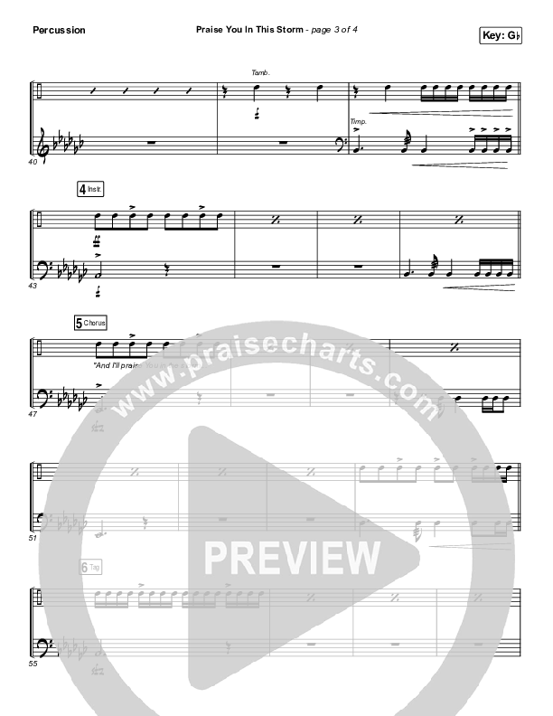 Praise You In This Storm Percussion (Casting Crowns)