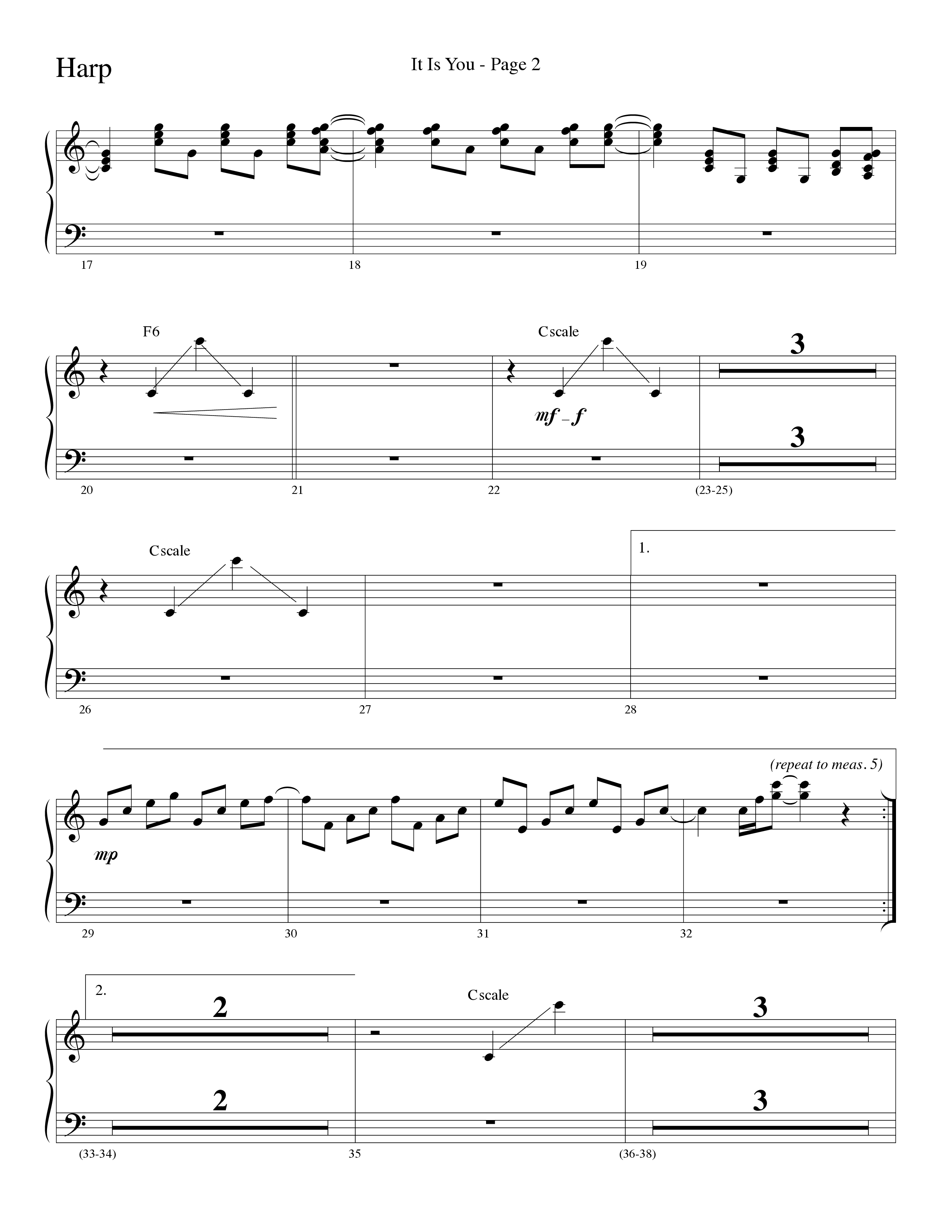 It Is You (Choral Anthem SATB) Harp (Word Music Choral / Arr. David Clydesdale)