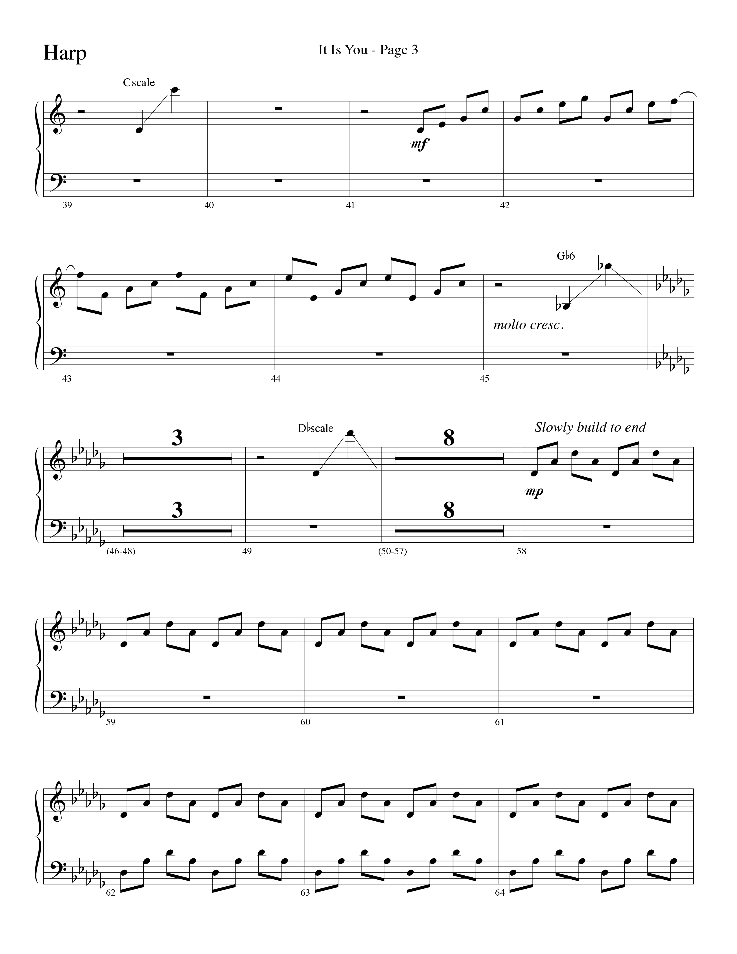 It Is You (Choral Anthem SATB) Harp (Word Music Choral / Arr. David Clydesdale)