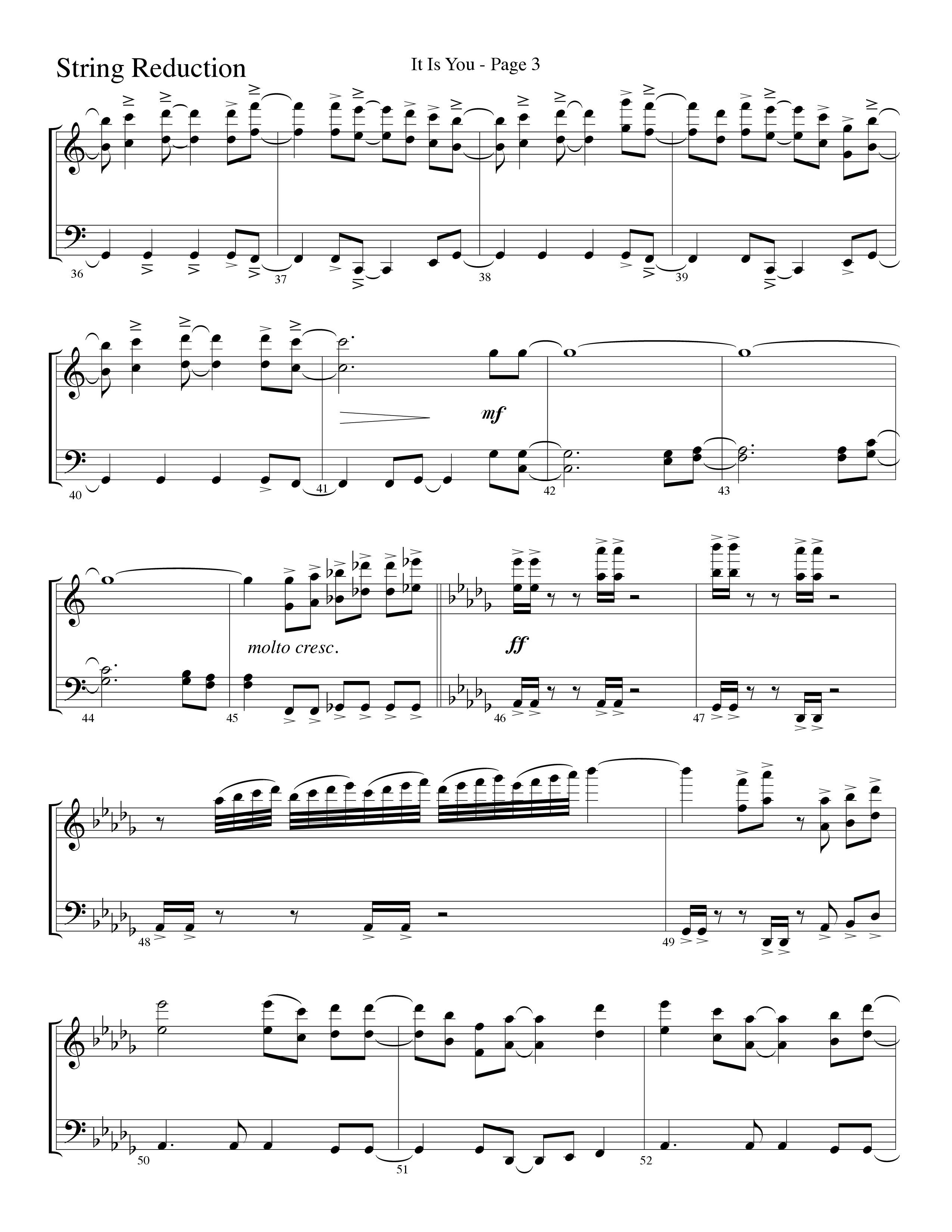 It Is You (Choral Anthem SATB) String Reduction (Word Music Choral / Arr. David Clydesdale)