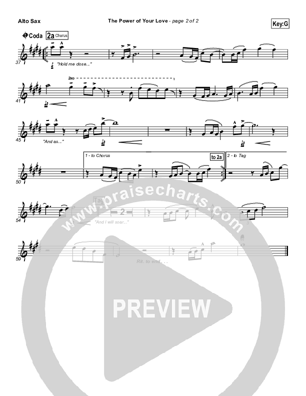 The Power Of Your Love Alto Sax (Hillsong Worship)