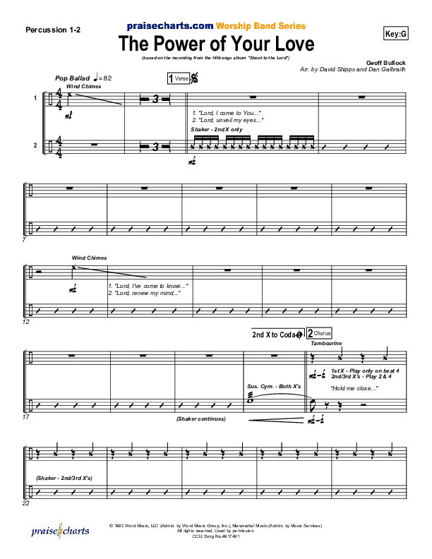 The Power Of Your Love Percussion 1/2 (Hillsong Worship)