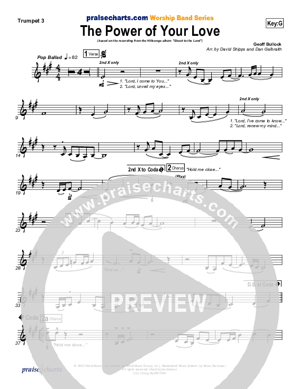 The Power Of Your Love Trumpet 3 (Hillsong Worship)