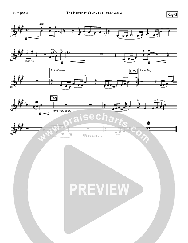 The Power Of Your Love Trumpet 3 (Hillsong Worship)