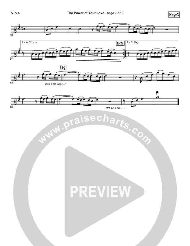 The Power Of Your Love Viola (Hillsong Worship)