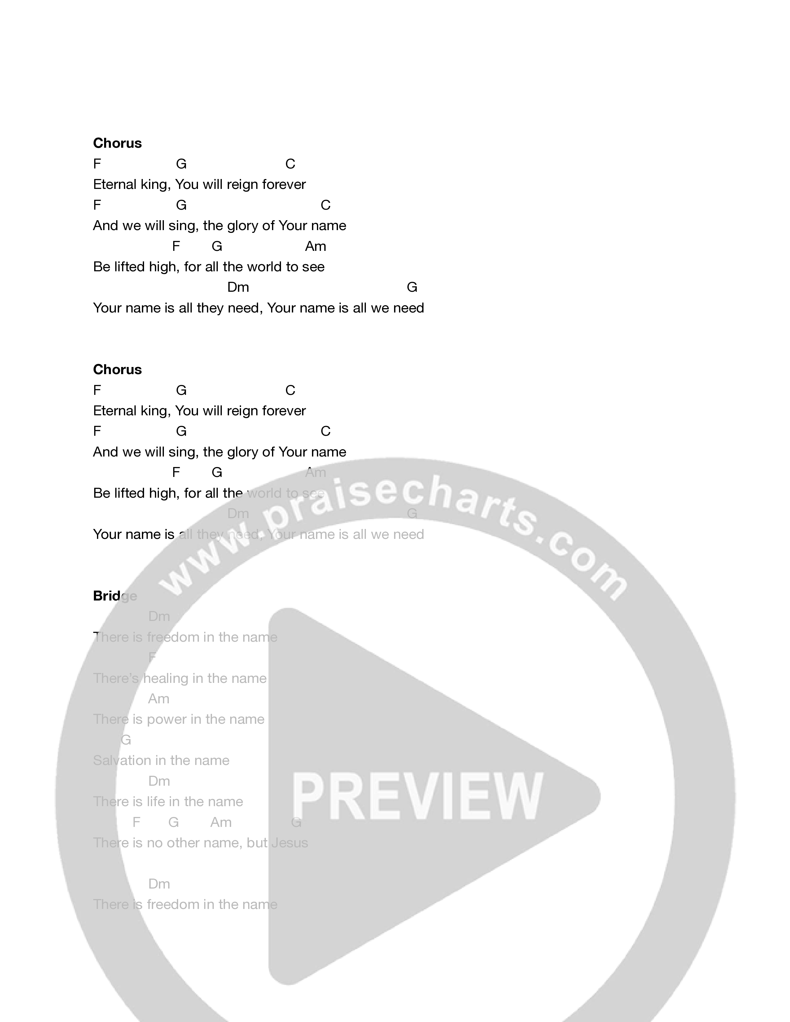 Isn't The Name (Reimagined) Chord Chart (Bethany Music / Danielle Burns)
