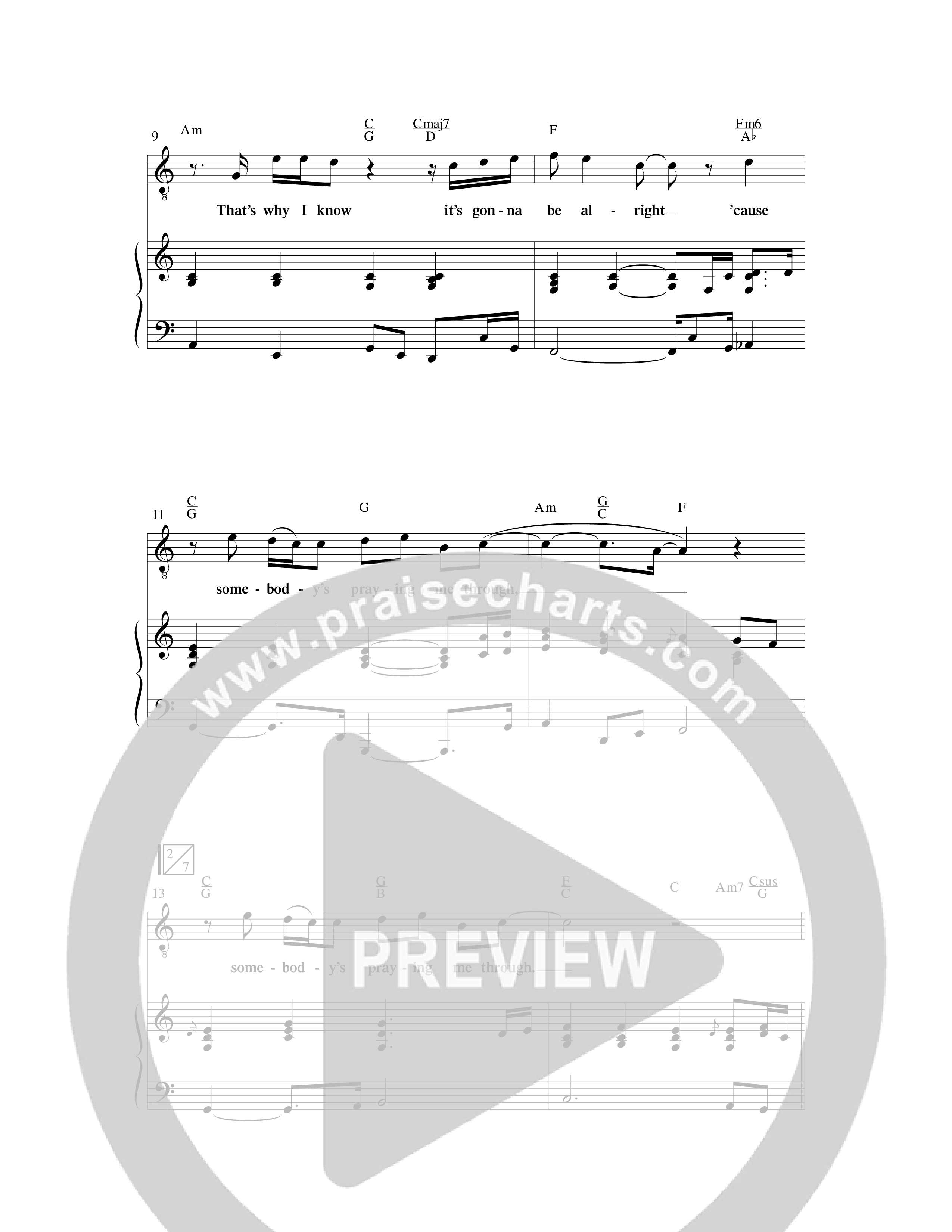 Somebody's Praying Me Through (Choral Anthem SATB) Anthem (SATB/Piano) (Word Music Choral / Arr. Gary Rhodes / Orch. Tim Cates)