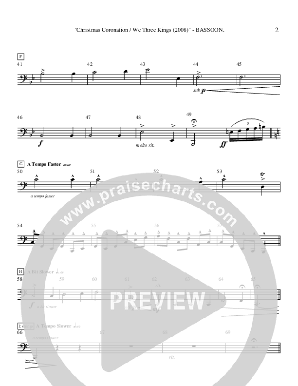 Christmas Coronation (with We Three Kings) (Instrumental) Bassoon ()