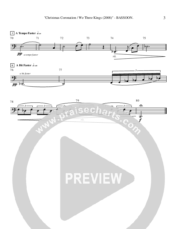 Christmas Coronation (with We Three Kings) (Instrumental) Bassoon ()