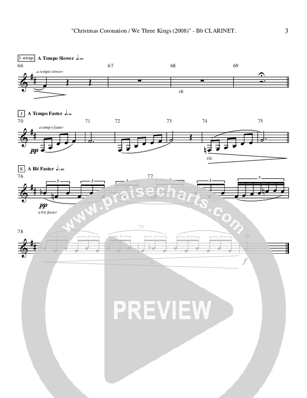 Christmas Coronation (with We Three Kings) (Instrumental) Clarinet ()