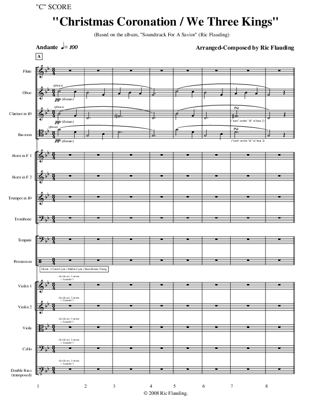 Christmas Coronation (with We Three Kings) (Instrumental) Conductor's Score ()