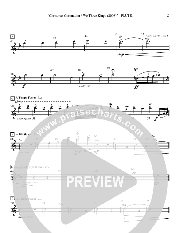 Christmas Coronation (with We Three Kings) (Instrumental) Flute ()