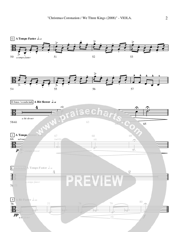 Christmas Coronation (with We Three Kings) (Instrumental) Viola ()