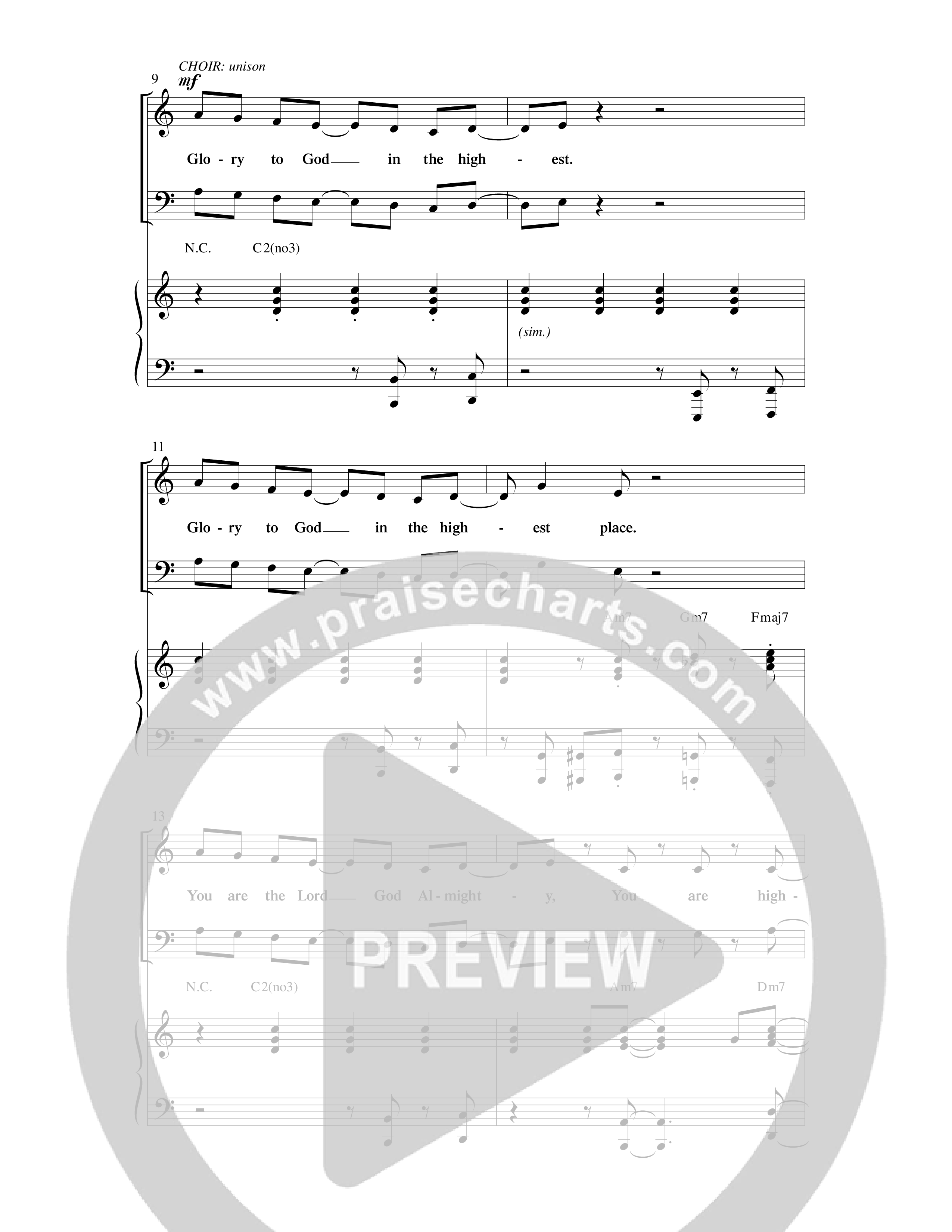 Highly Exalted (Choral Anthem SATB) Anthem (SATB/Piano) (Word Music Choral / Arr. Dave Williamson)