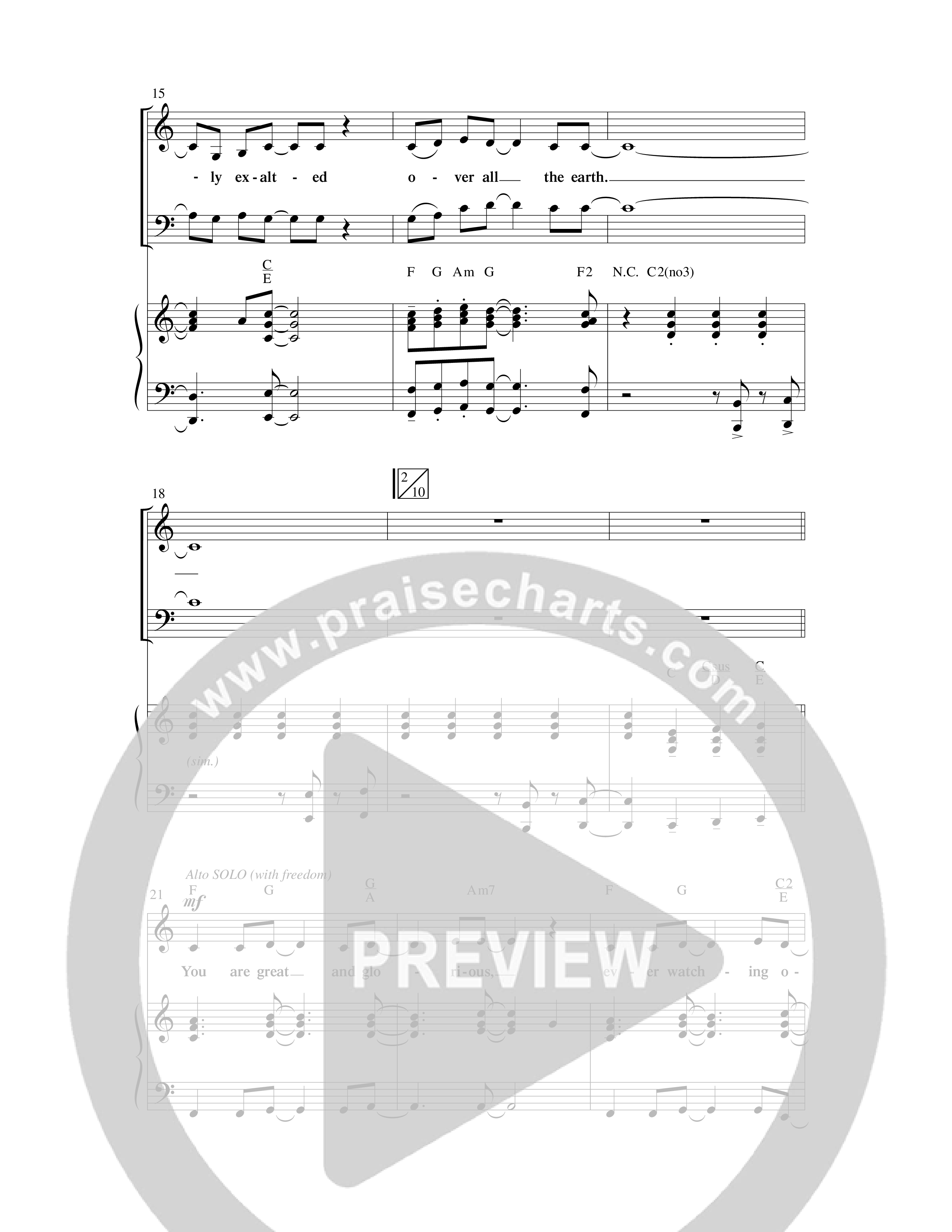 Highly Exalted (Choral Anthem SATB) Anthem (SATB/Piano) (Word Music Choral / Arr. Dave Williamson)