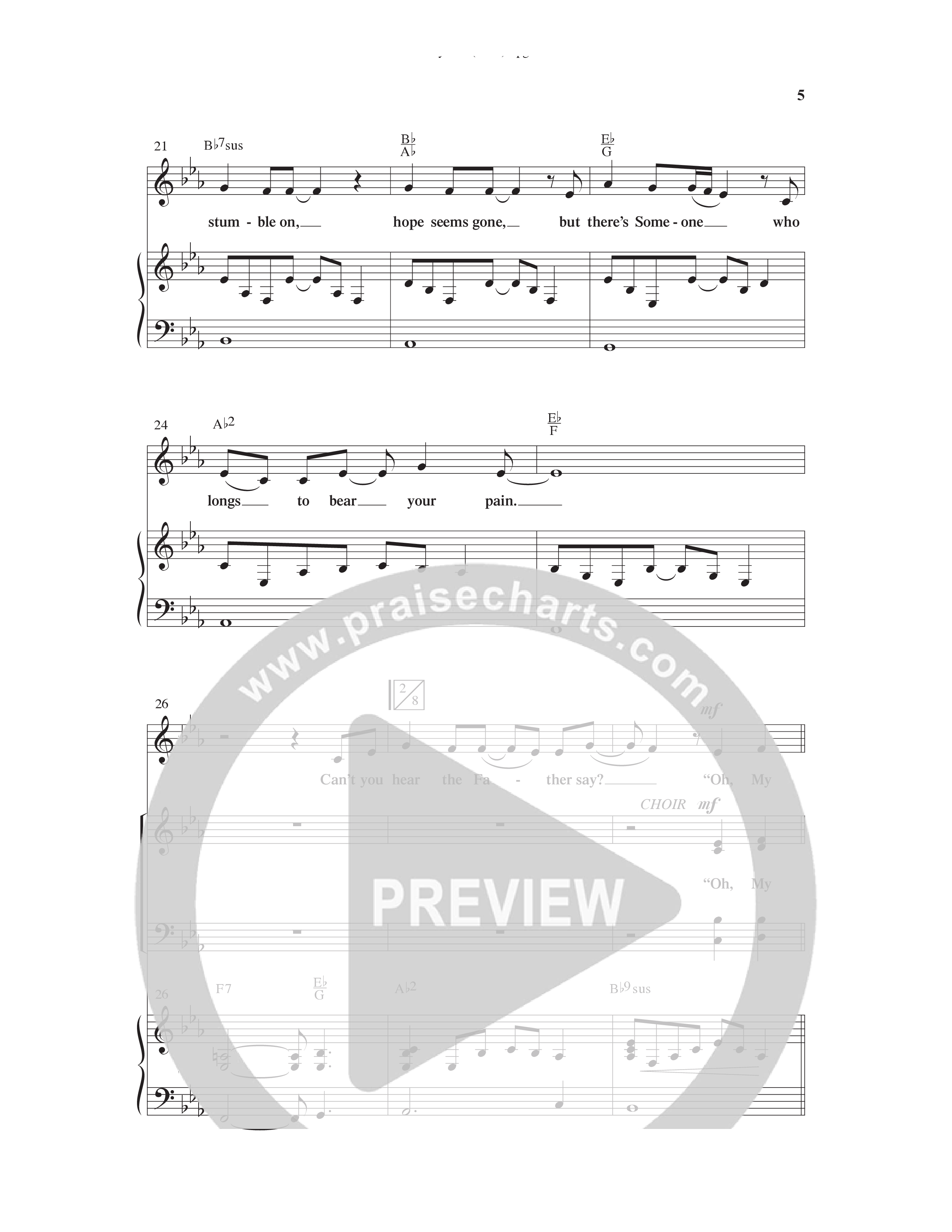 I Will Carry You (Choral Anthem SATB) Anthem (SATB/Piano) (Word Music Choral / Arr. Dave Williamson)