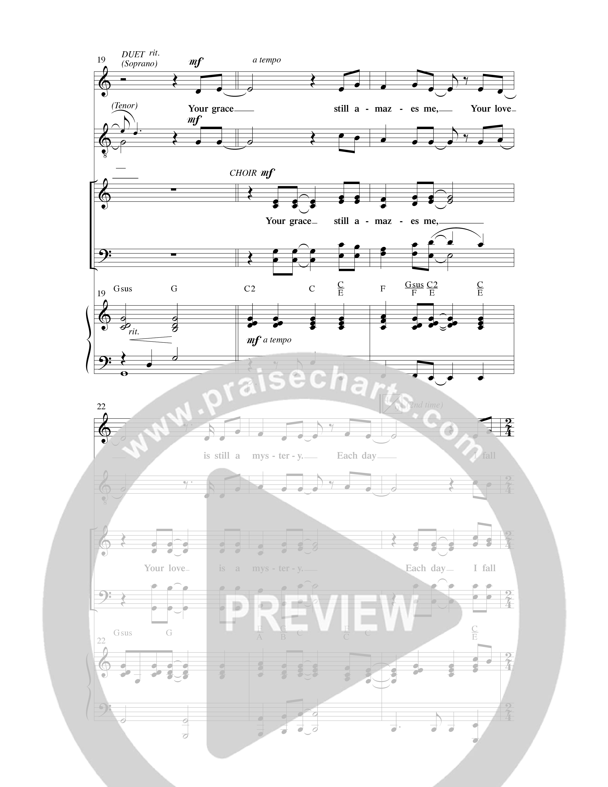 Your Grace Still Amazes Me (Choral Anthem SATB) Anthem (SATB/Piano) (Word Music Choral / Arr. David Clydesdale)