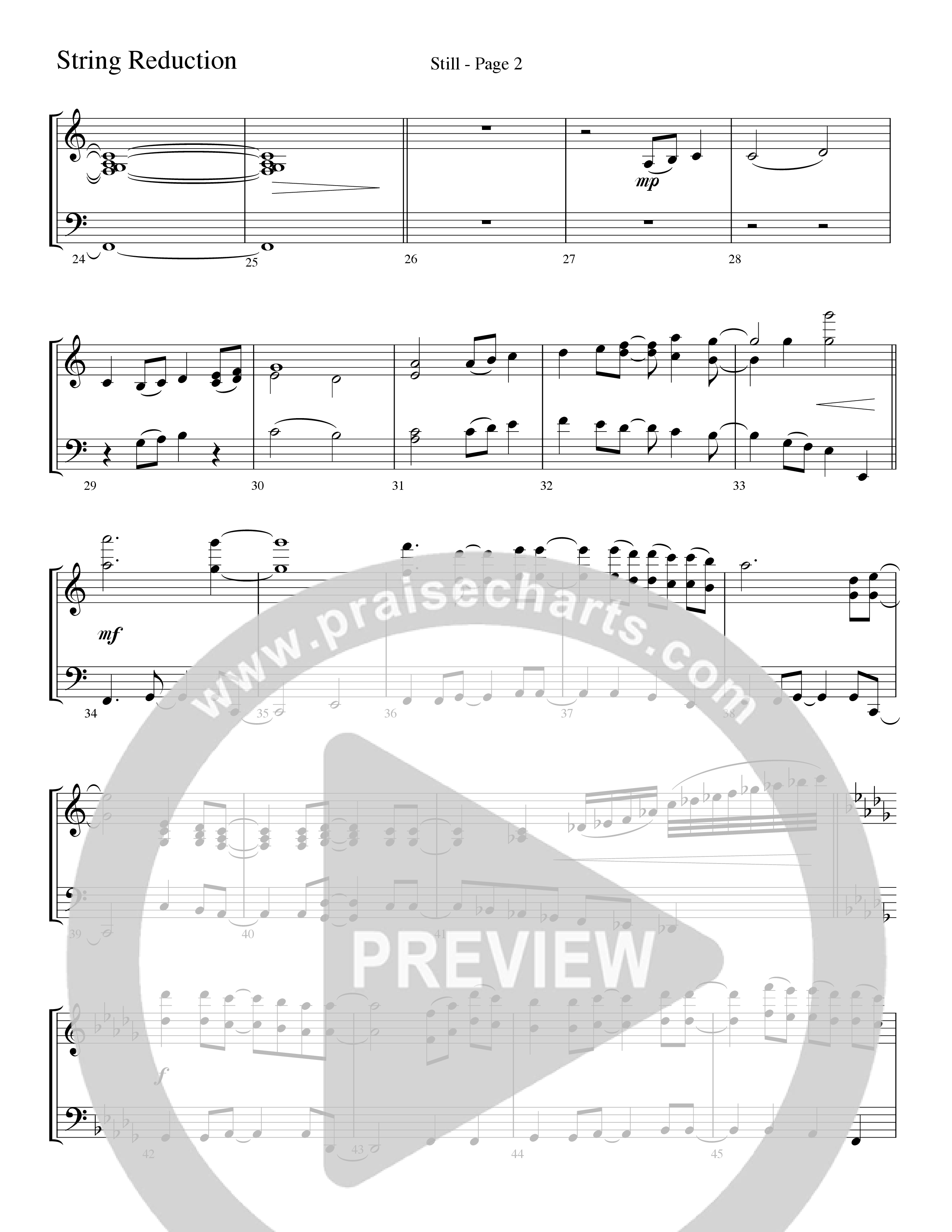 Still (Choral Anthem SATB) String Reduction (Word Music Choral / Arr. David Clydesdale)