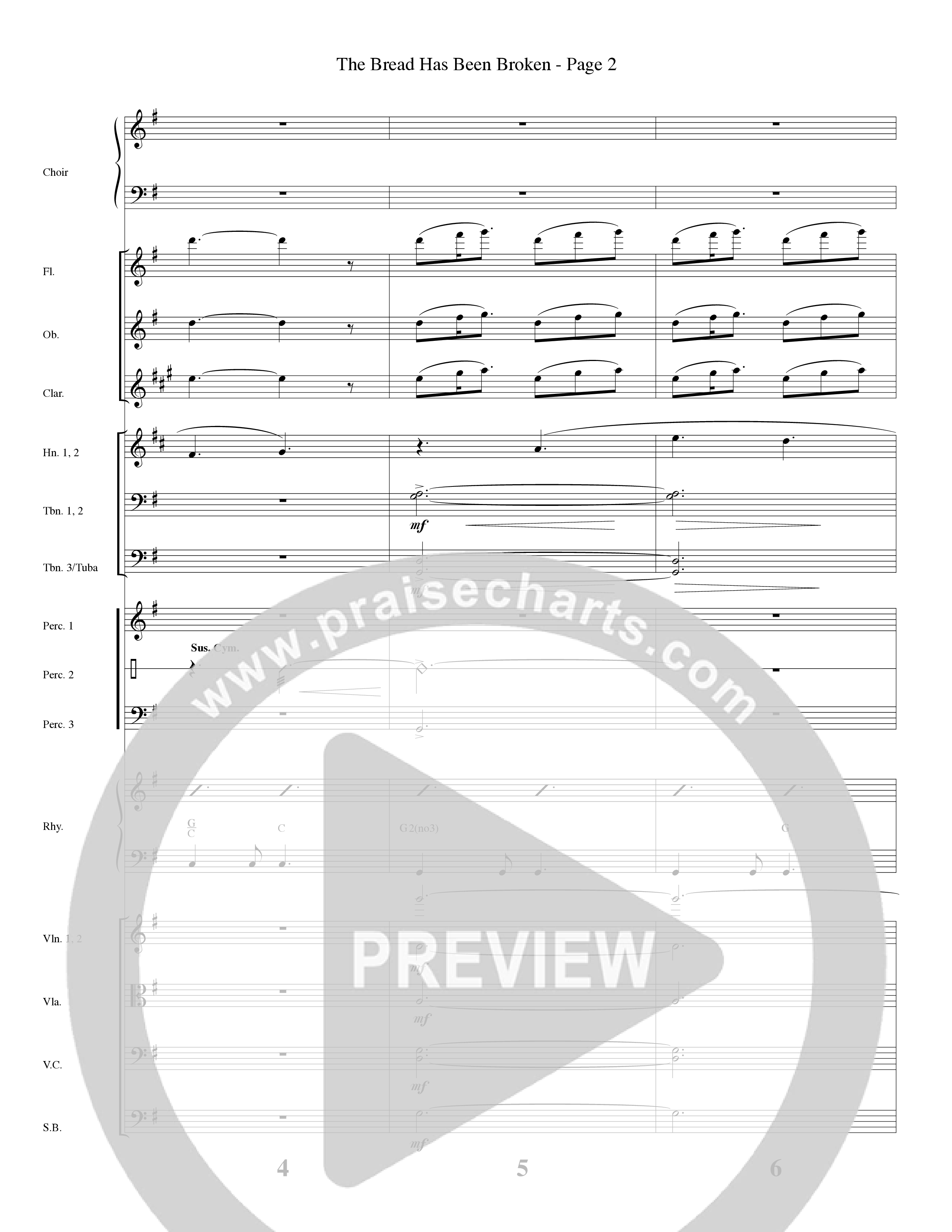 The Bread Has Been Broken (Choral Anthem SATB) Orchestration (Robert Sterling / Word Music Choral)