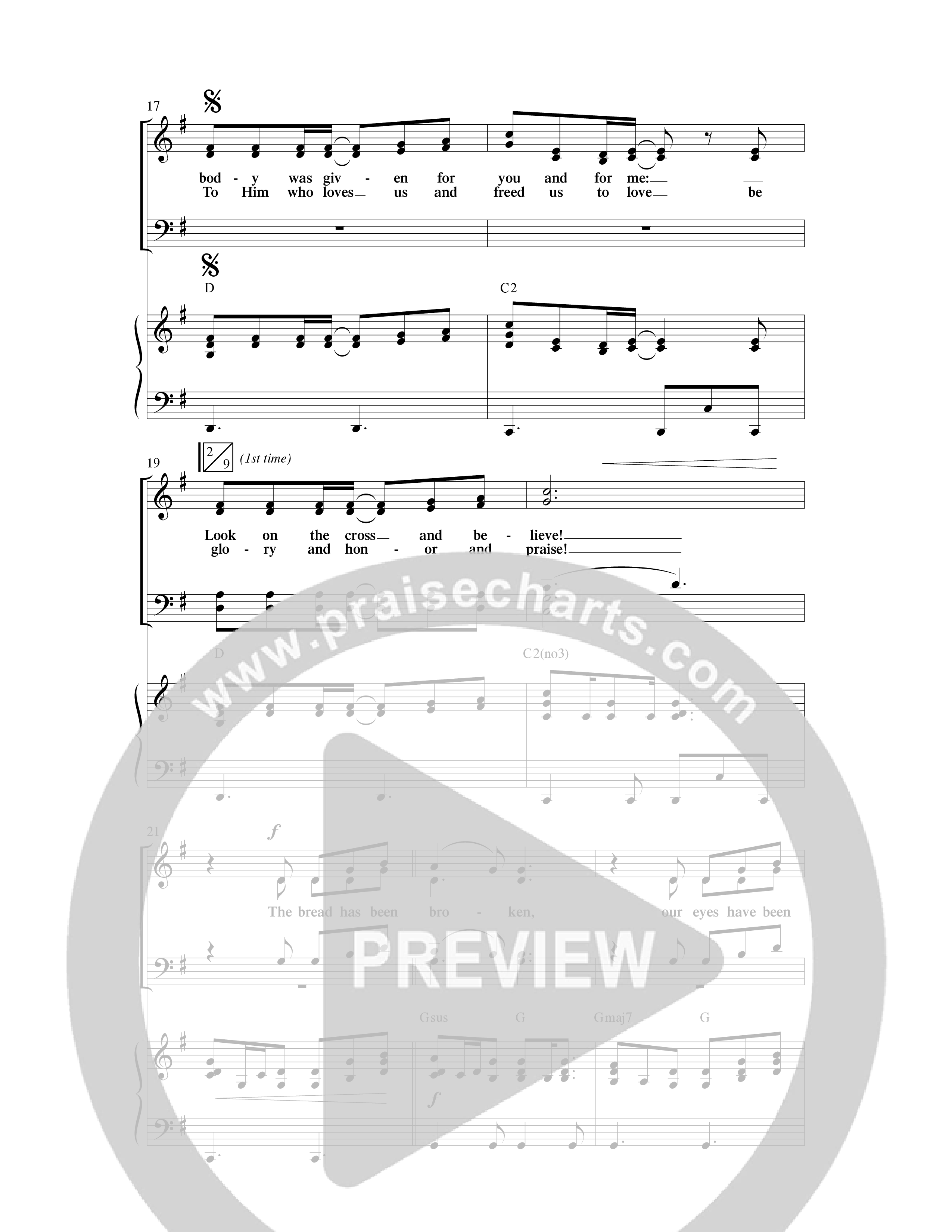 The Bread Has Been Broken (Choral Anthem SATB) Anthem (SATB/Piano) (Robert Sterling / Word Music Choral)