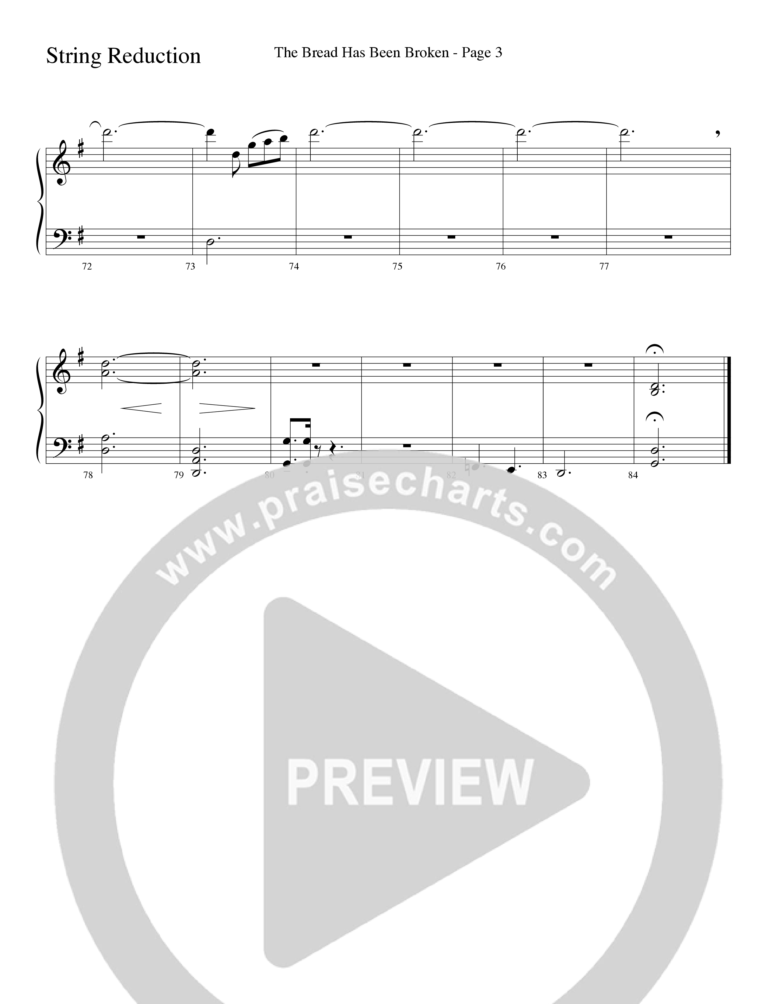 The Bread Has Been Broken (Choral Anthem SATB) String Reduction (Robert Sterling / Word Music Choral)