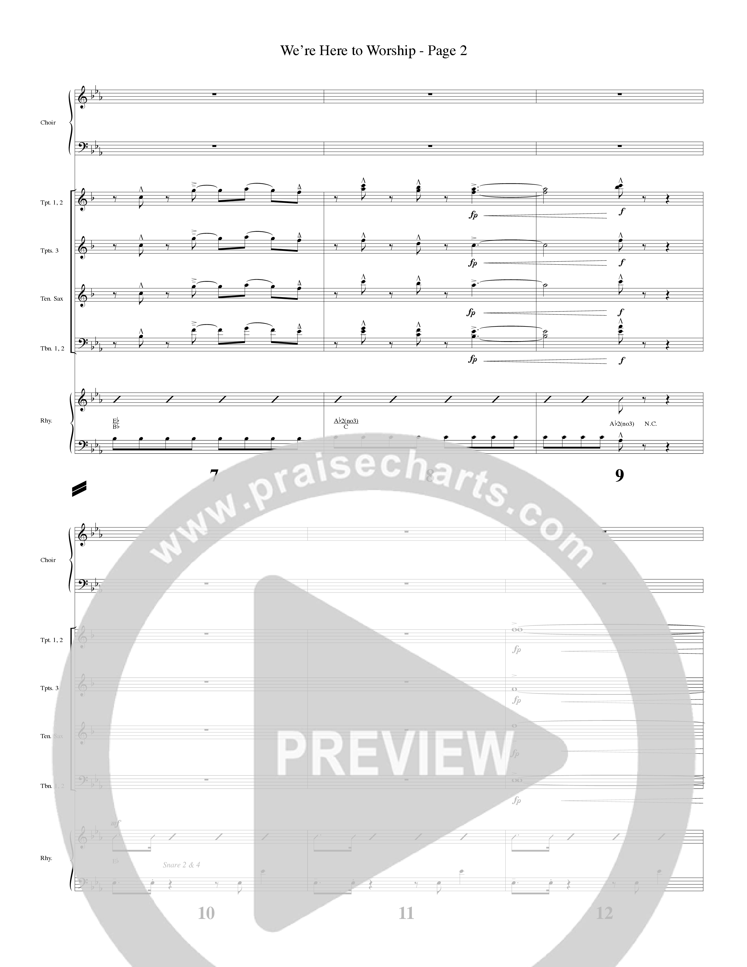 We’re Here to Worship (Choral Anthem SATB) Orchestration (Word Music Choral / Arr. Robert Sterling)