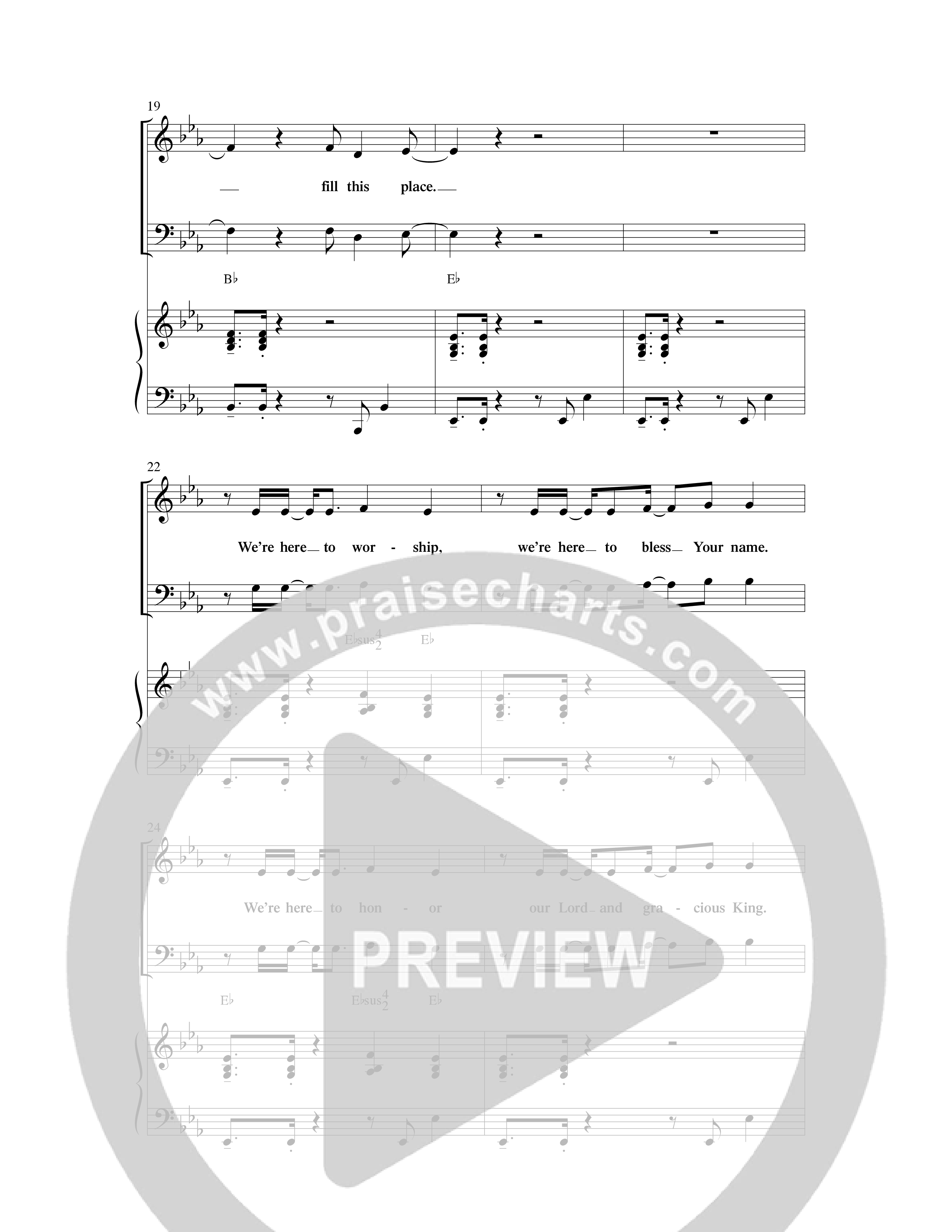 We’re Here to Worship (Choral Anthem SATB) Anthem (SATB/Piano) (Word Music Choral / Arr. Robert Sterling)