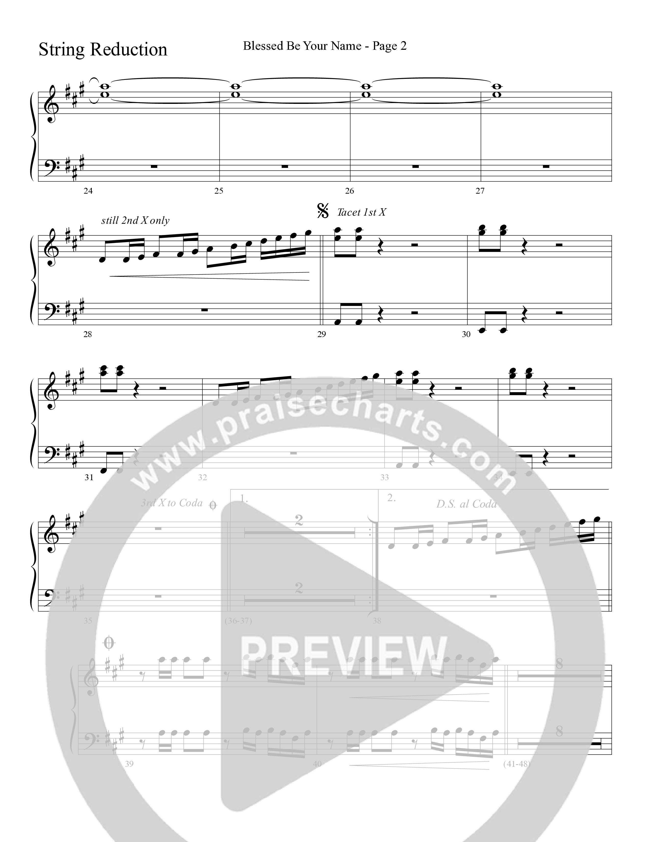 Blessed Be Your Name (Choral Anthem SATB) String Reduction (Word Music Choral / Arr. Dave Williamson)