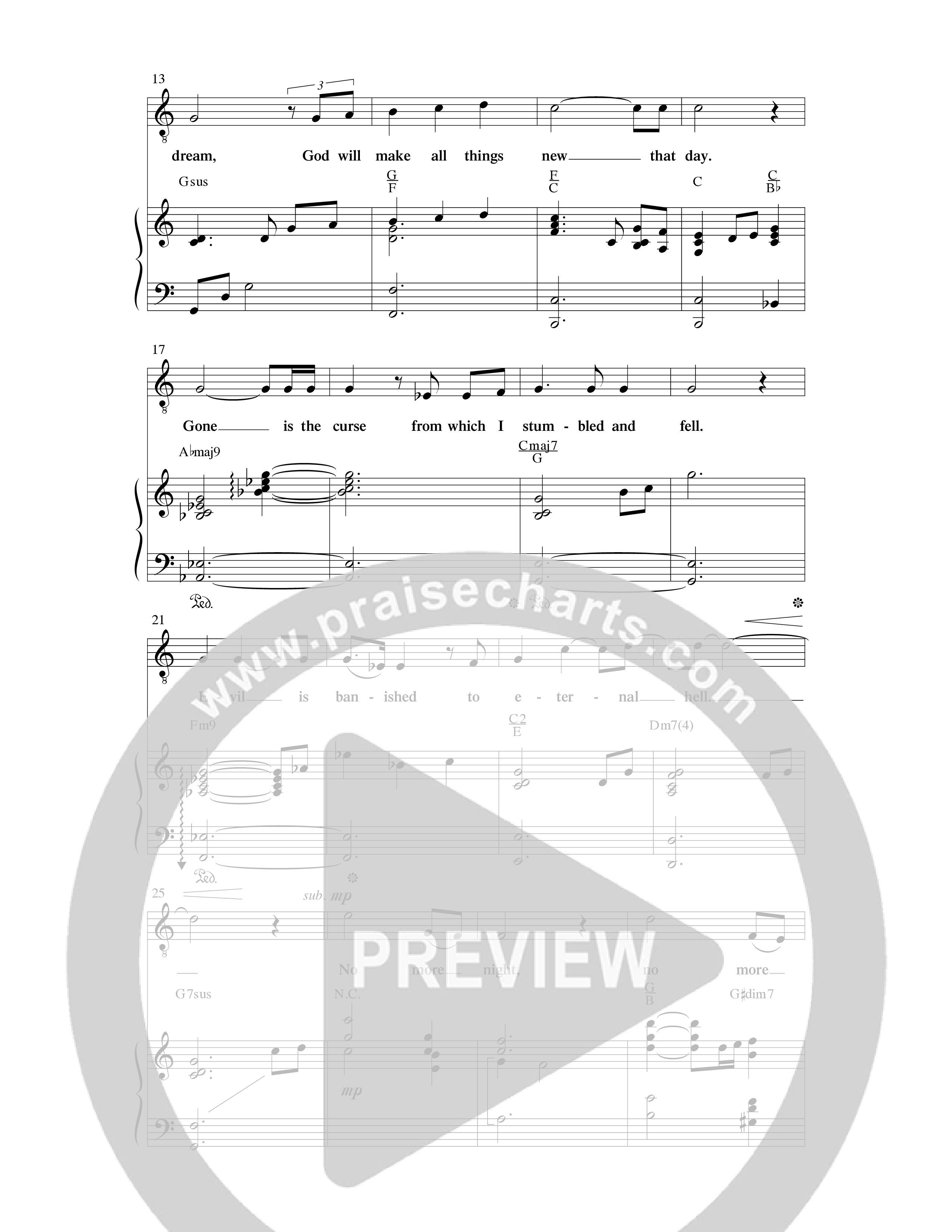 No More Night (Choral Anthem SATB) Anthem (SATB/Piano) (Word Music Choral / Arr. Robert Sterling)