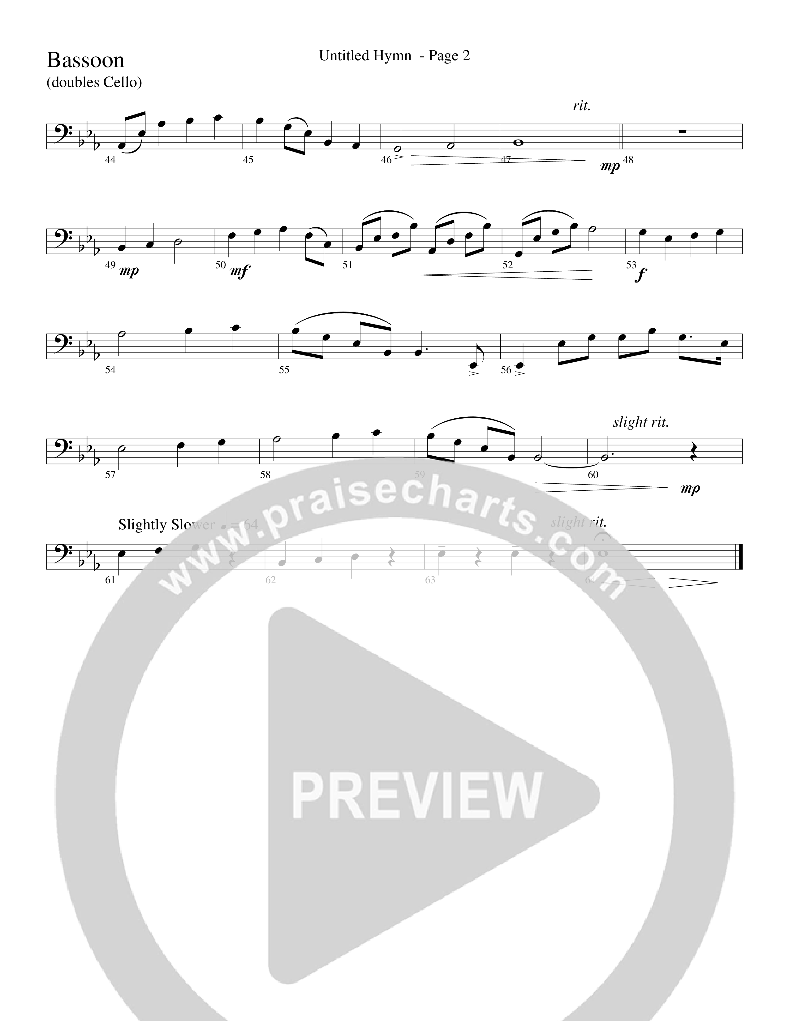 Untitled Hymn (Come To Jesus) (Choral Anthem SATB) Bassoon (Word Music Choral / Arr. Robert Sterling)
