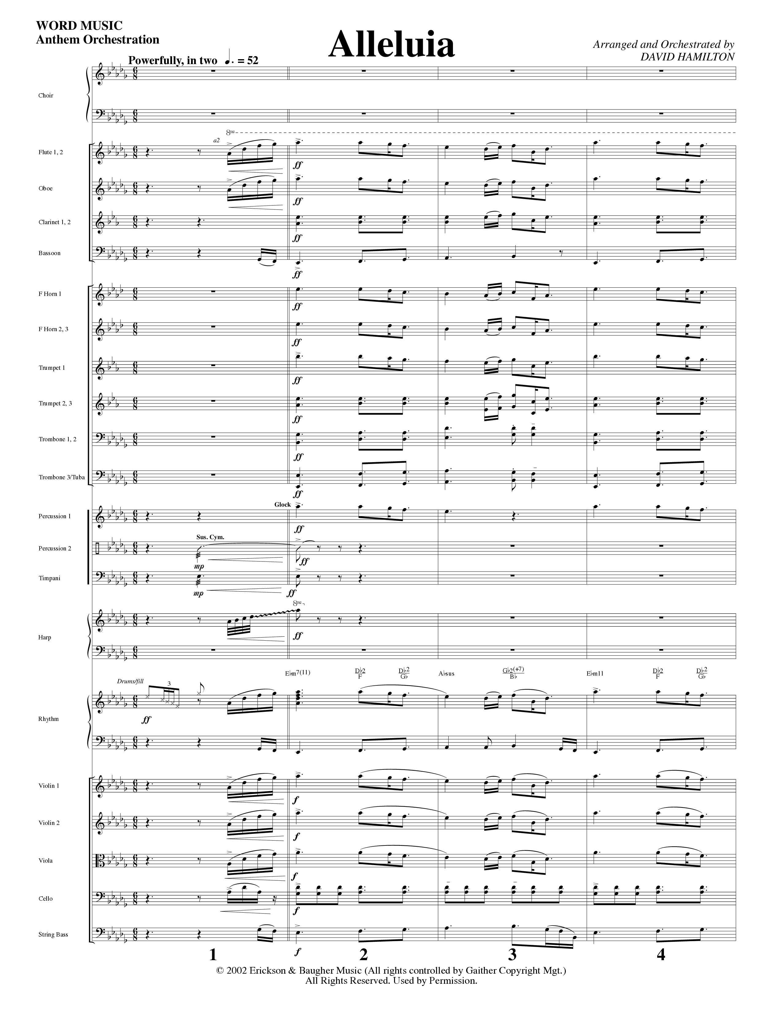Alleluia (Choral Anthem SATB) Conductor's Score (Word Music Choral / Arr. David Hamilton)