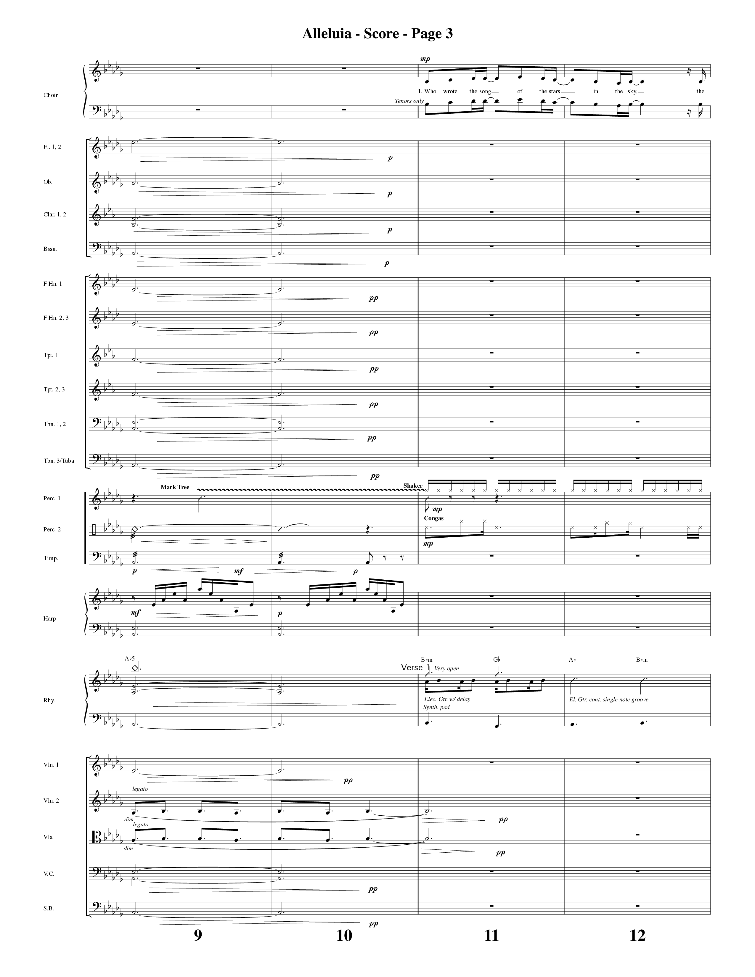 Alleluia (Choral Anthem SATB) Conductor's Score (Word Music Choral / Arr. David Hamilton)