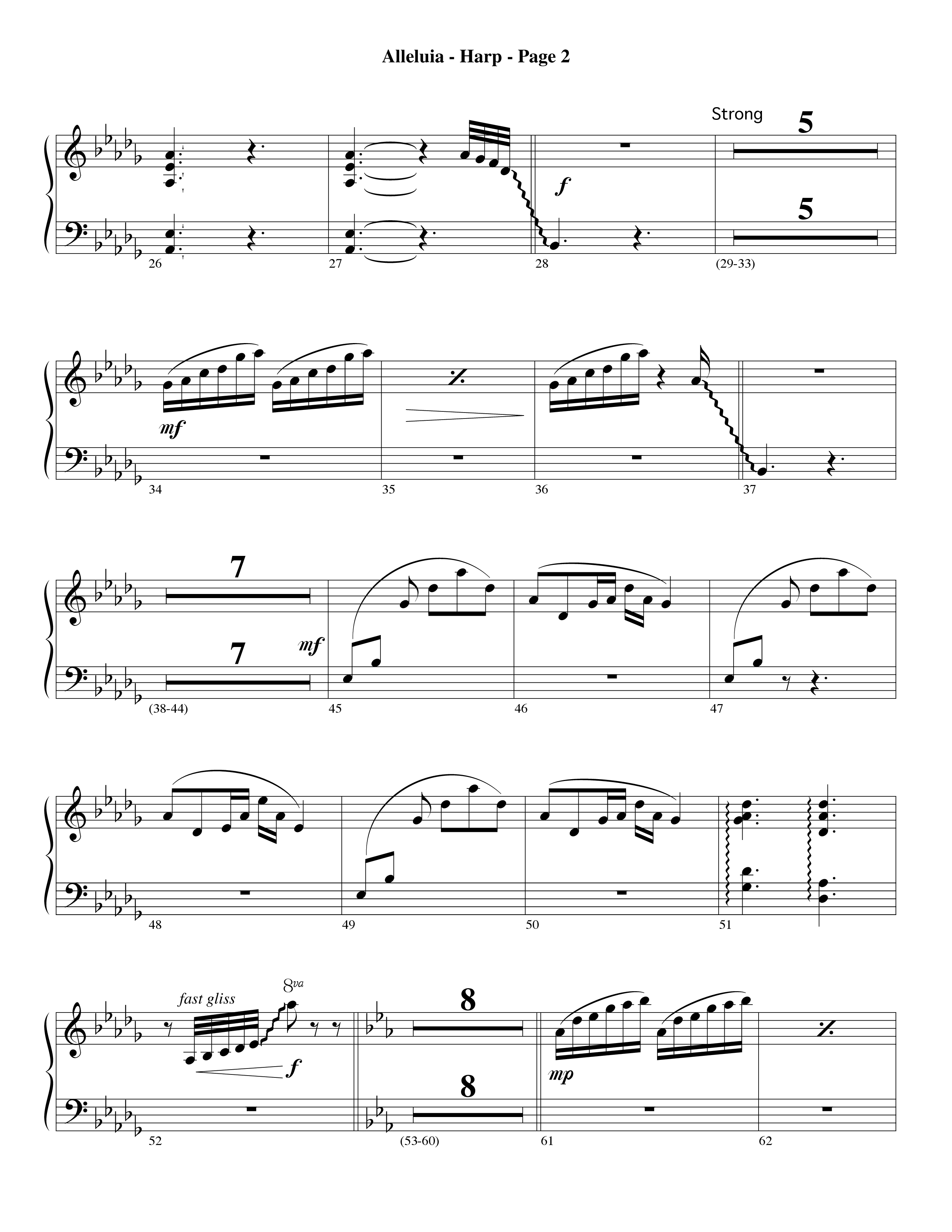Alleluia (Choral Anthem SATB) Harp (Word Music Choral / Arr. David Hamilton)