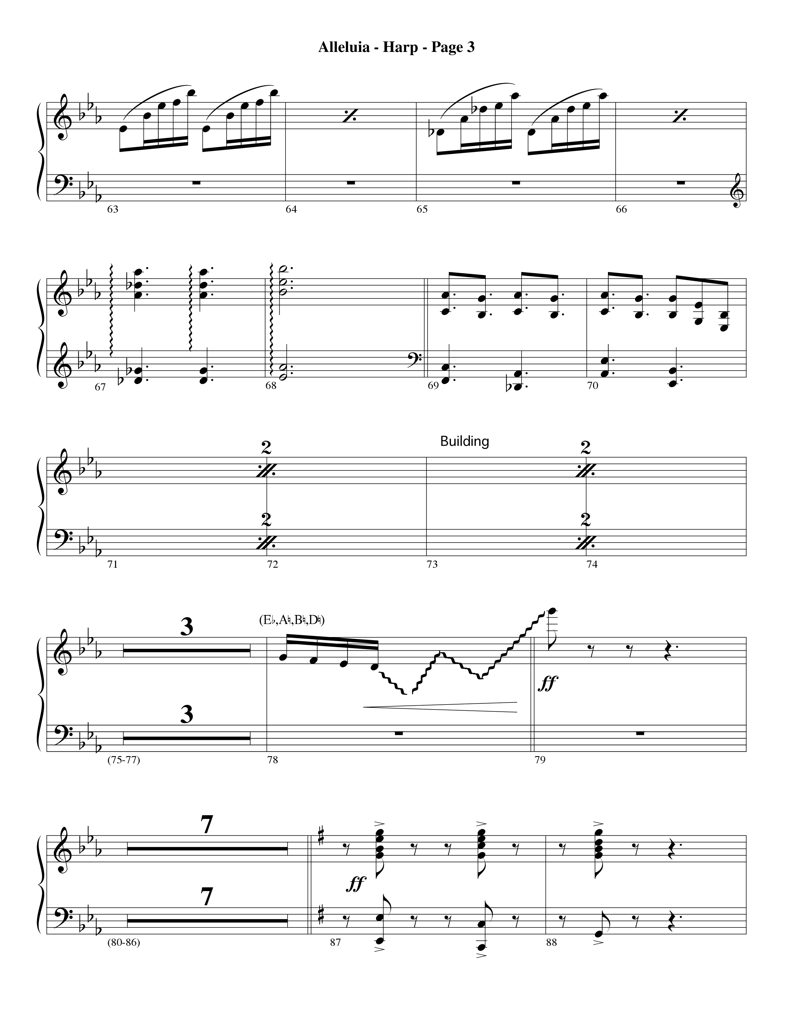 Alleluia (Choral Anthem SATB) Harp (Word Music Choral / Arr. David Hamilton)