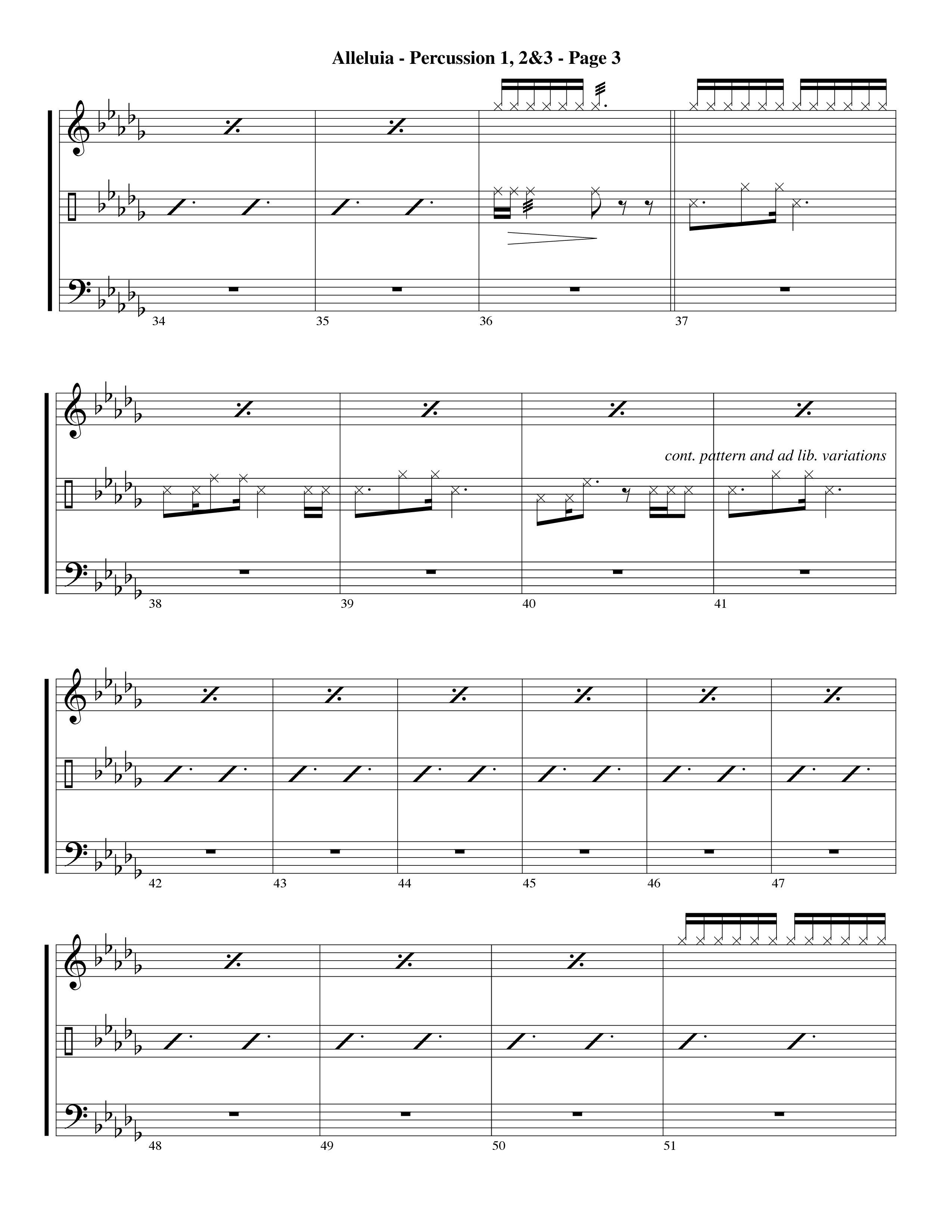 Alleluia (Choral Anthem SATB) Percussion (Word Music Choral / Arr. David Hamilton)