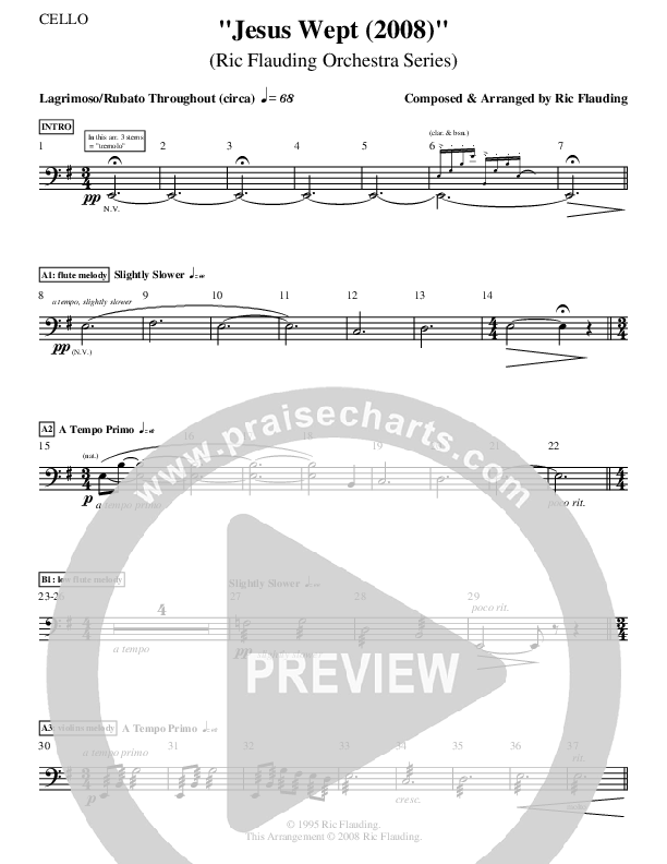 Jesus Wept (Instrumental) Cello ()
